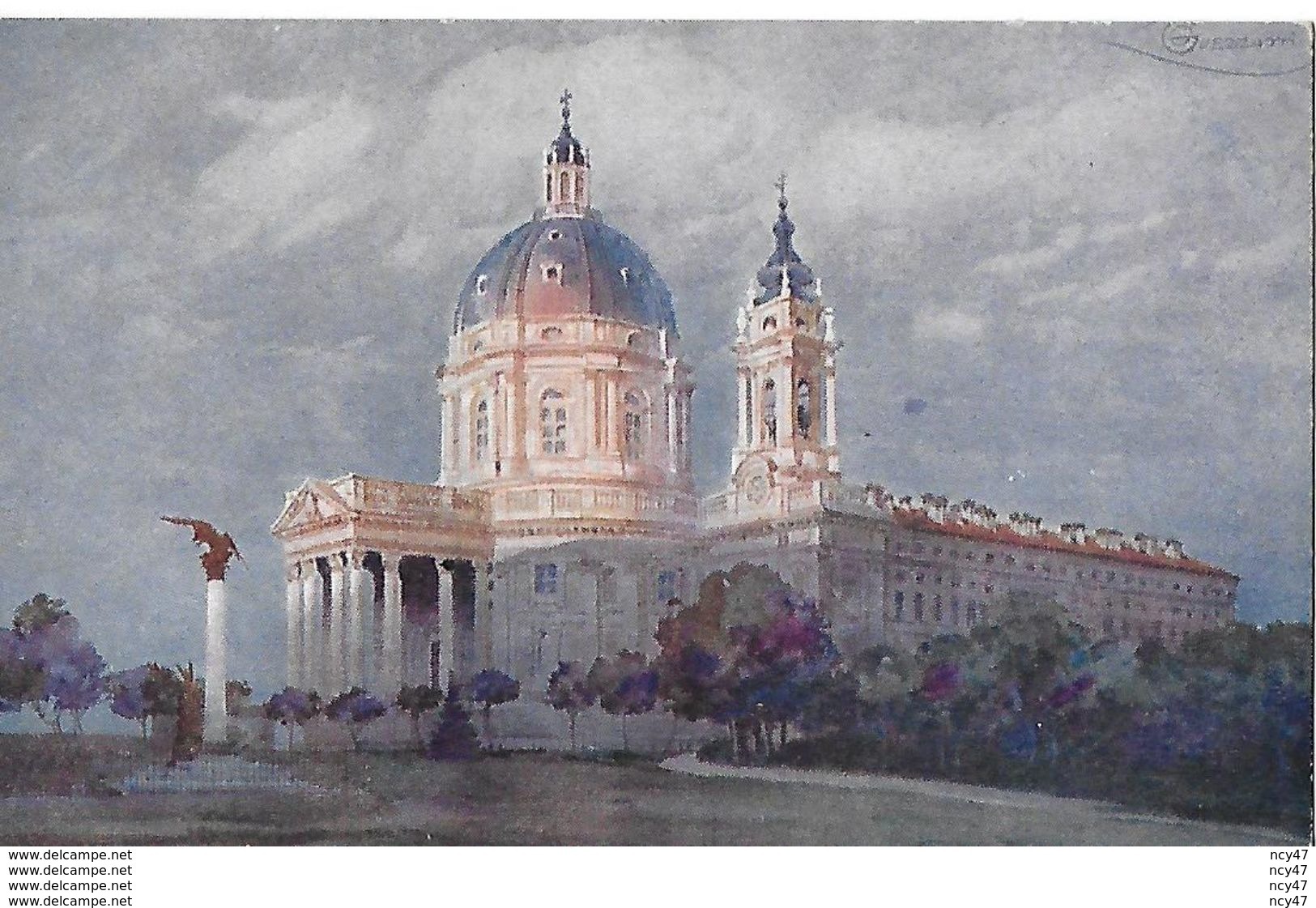 CPA ARTS. Illustrateur  GUERZONI.  Torino. Basilica Di Superga. .CO 287 - Autres & Non Classés