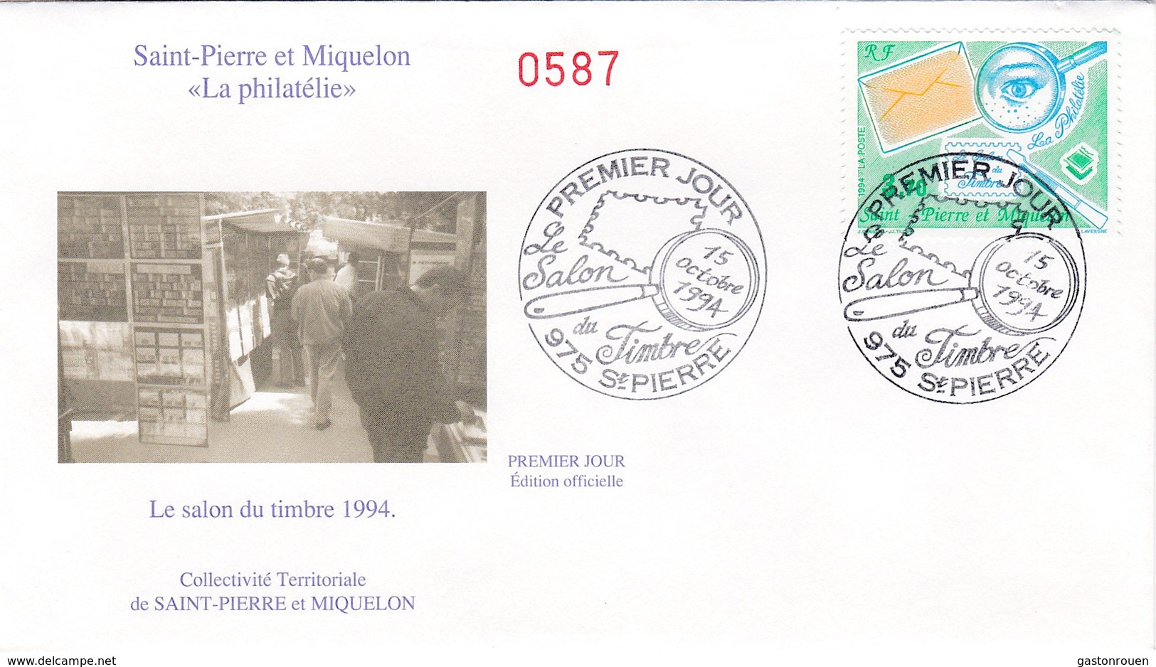 FDC PREMIER JOUR  Saint-Pierre Et Miquelon 1994 Salon Du Timbre 606 - FDC