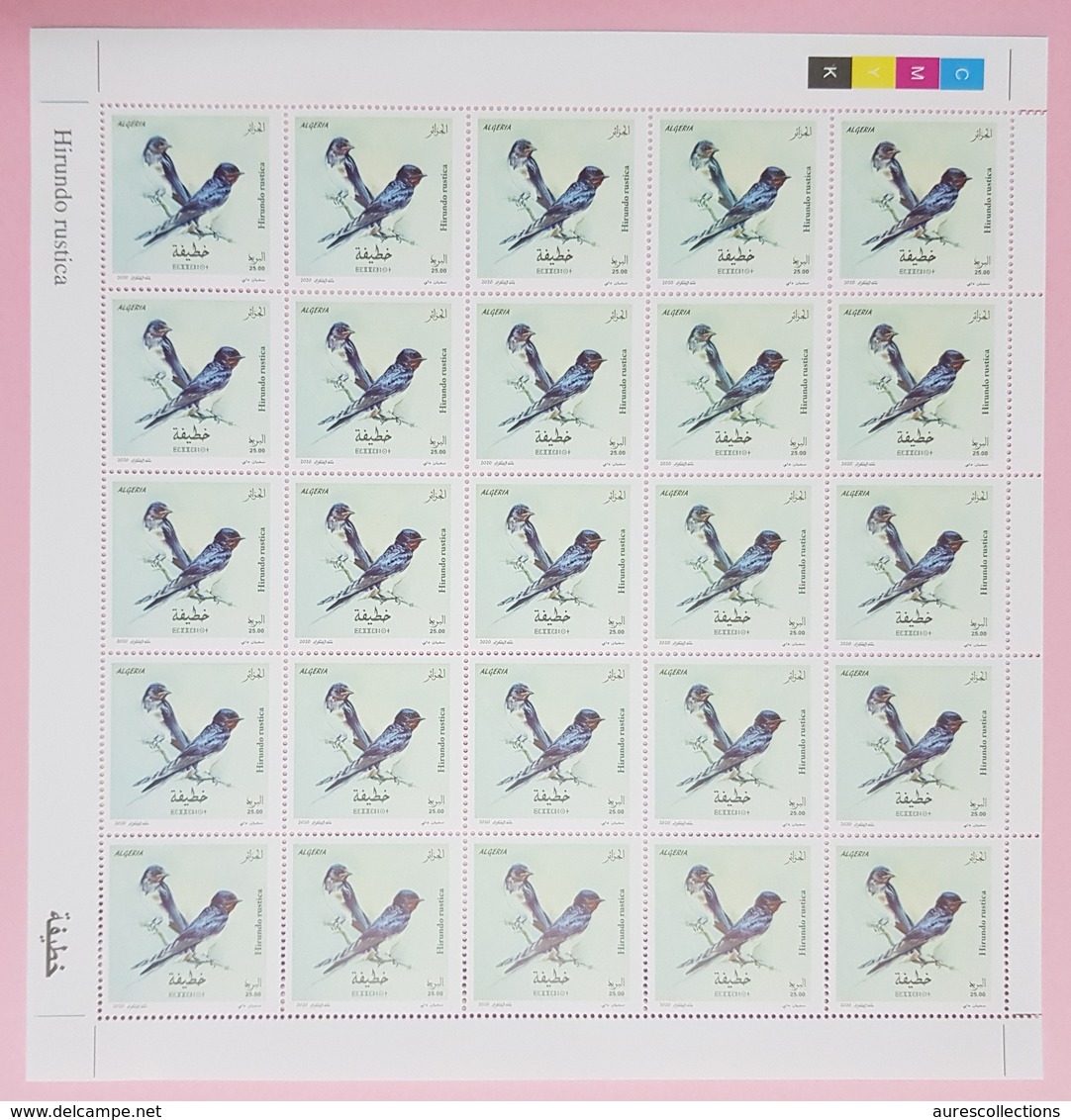 ALGERIE ALGERIA 2020 FULL SHEET - HIRONDELLE HIRONDELLES SWALLOW SWALLOWS - FAUNA BIRDS OISEAUX - MNH ** - Zwaluwen