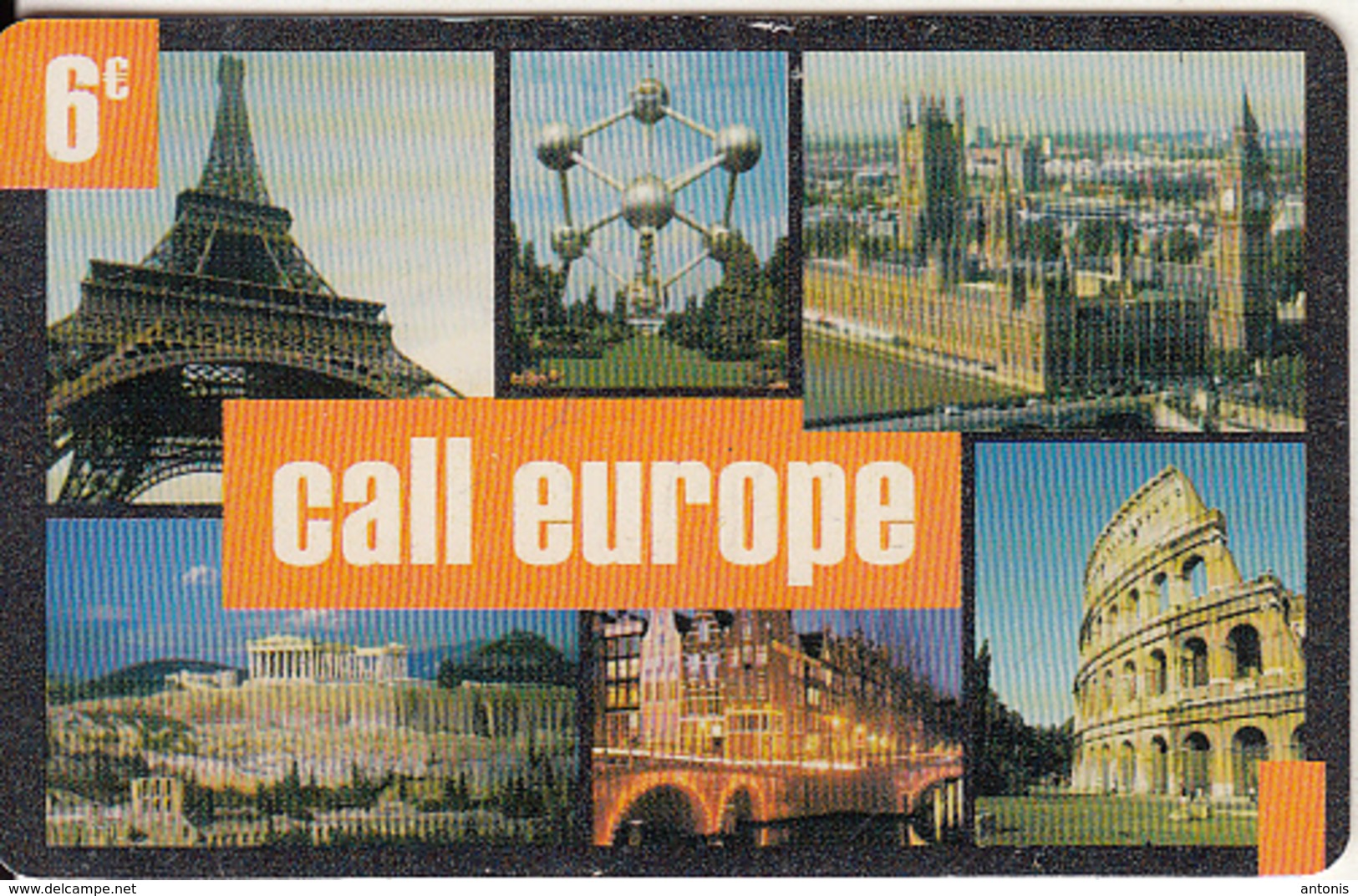 GREECE - Monuments, Call Europe Prepaid Card 6 Euro(pink Reverse), Used - Sonstige & Ohne Zuordnung