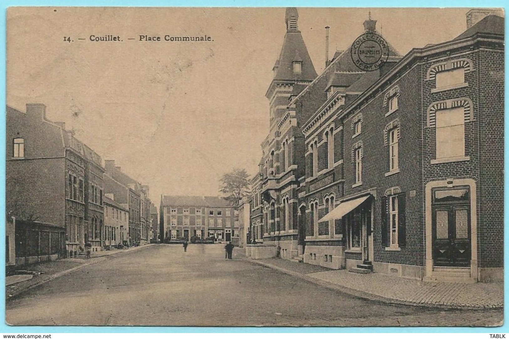 0922 - BELGIE - CHARLEROI - COUILLET - PLACE COMMUNALE 1913 - Charleroi