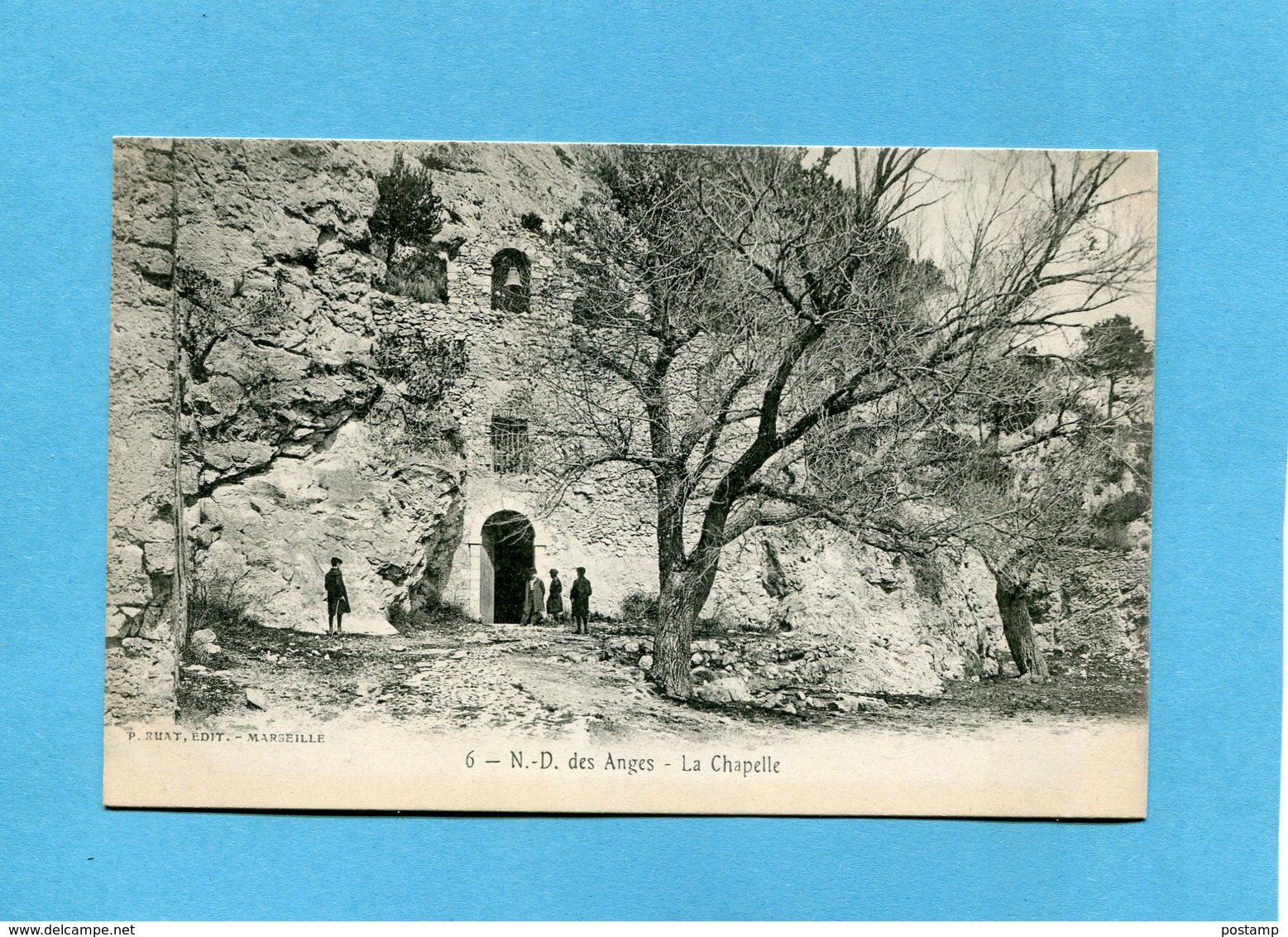MIMET-ALLAUCH -ND Des Anges  -la Chapelle - Excursionnistes  Devant L'entrée-années 1900-10-édition Ruat - Autres & Non Classés
