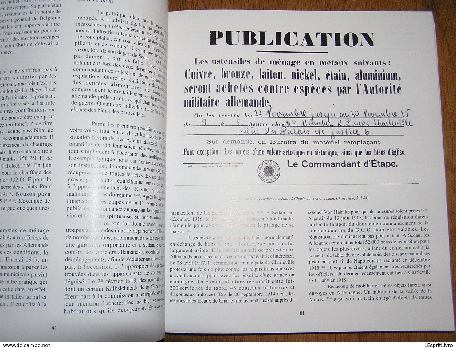 LES ARDENNES DURANT LA GRANDE GUERRE 1914 1918 14 18 Invasion Billets Necessité Industrie Forge Monuments Charleville