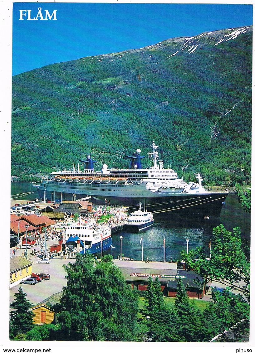 SCH-1021  FLAM With Cruiseship And Ferry - Piroscafi