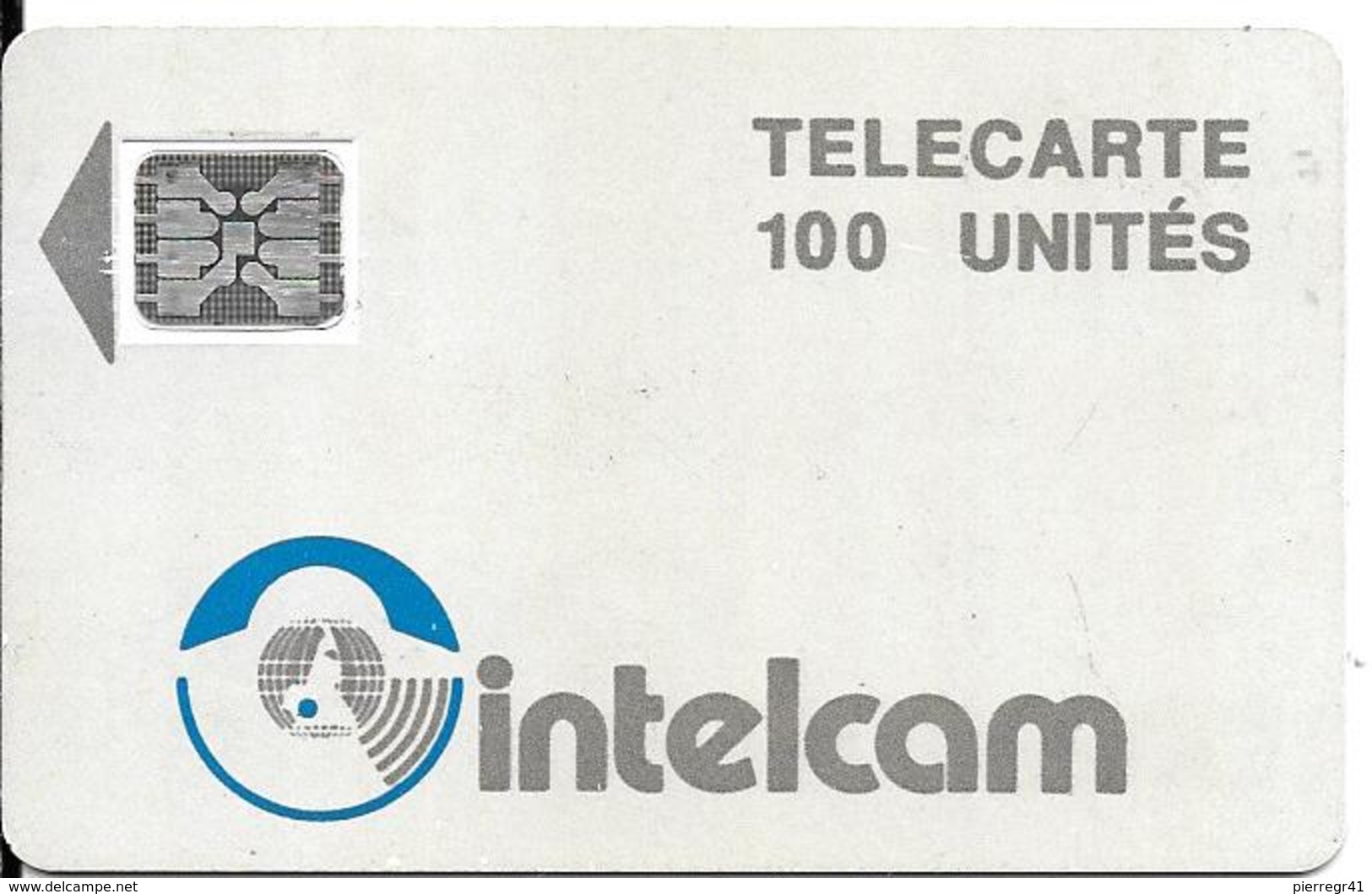 CARTE PUCE--CAMEROUN-100U-INTELCAM-V°5Pe23771-R+/V° Gris Perle-Utilisé -TBE-RARE - Kameroen