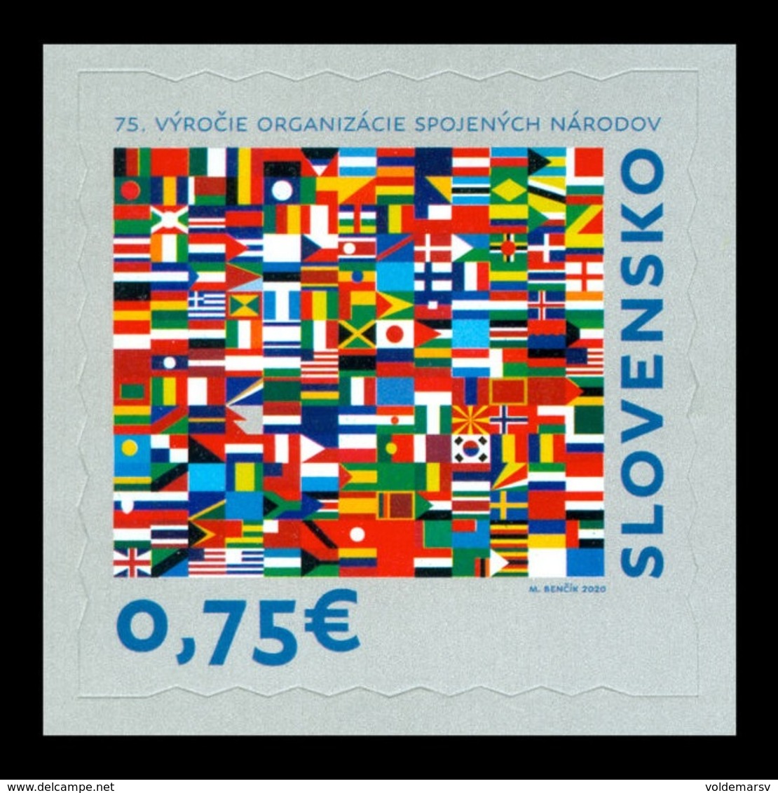 Slovakia 2020 Mih. 894 United Nations. State Flags MNH ** - Nuovi