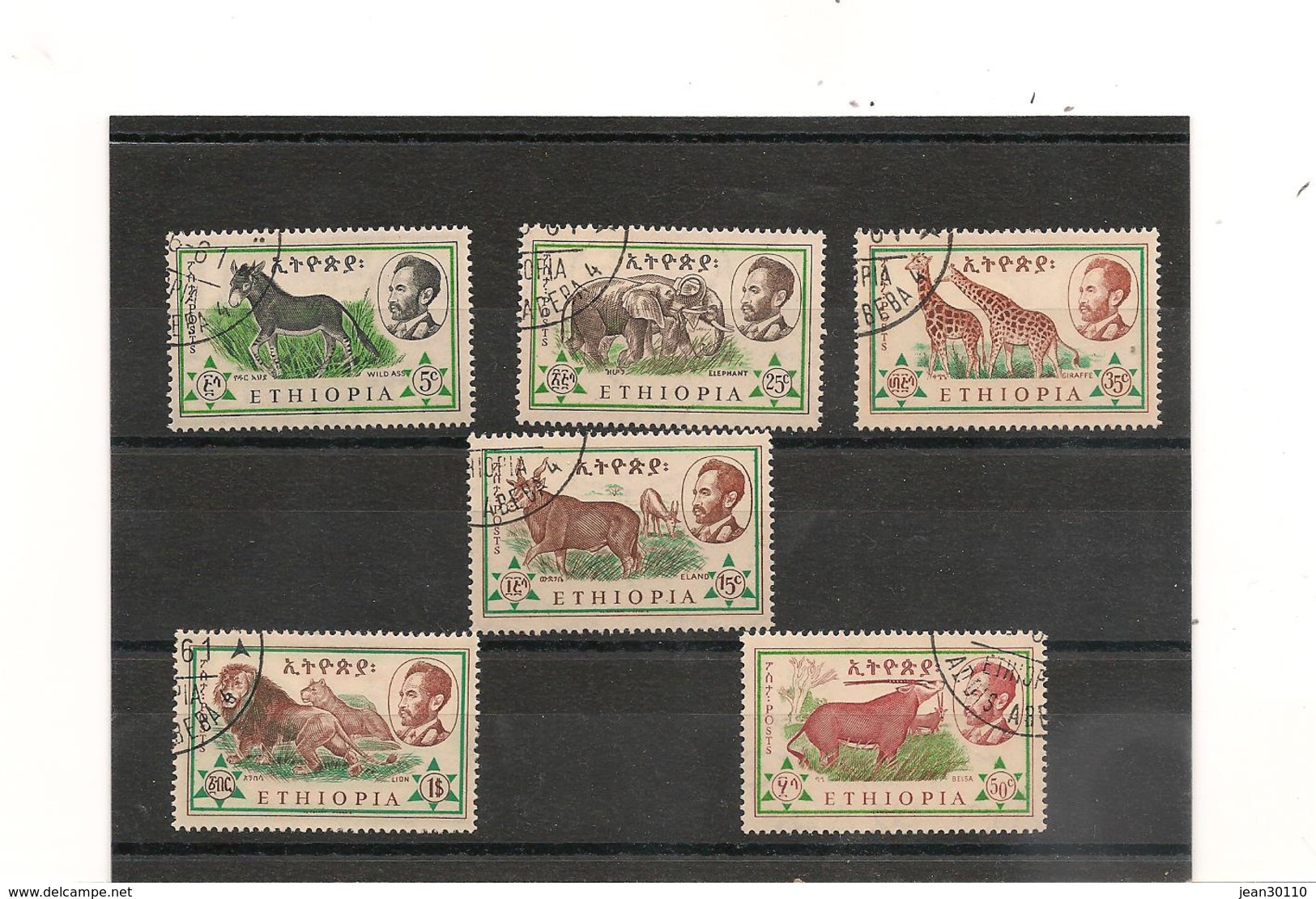 ETHIOPIE 1961 FAUNE SAUVAGE  N° 371/376 Oblitérés - Etiopia