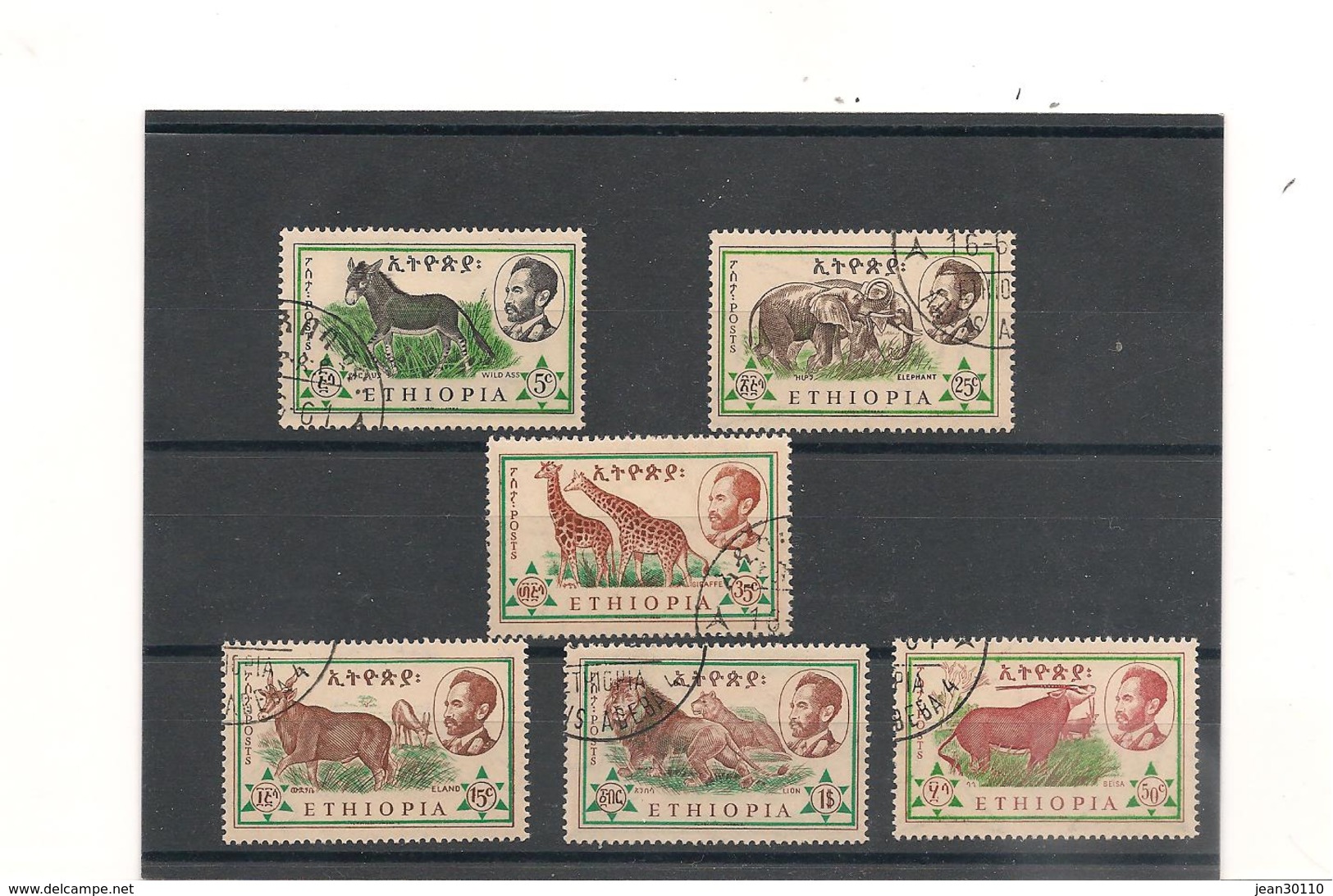 ETHIOPIE 1961 FAUNE SAUVAGE  N° 371/376 Oblitérés - Etiopia