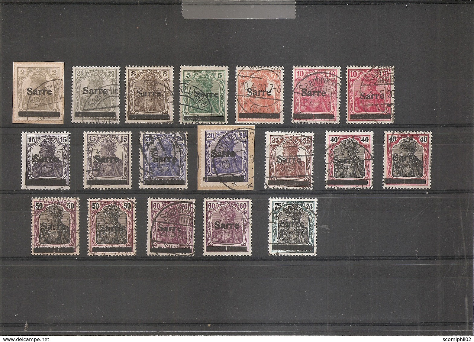 Sarre ( Lot De Timbres Divers Différents De 1920 Oblitérés) - Gebraucht