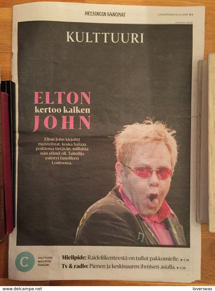 Finnish Newspaper FINLAND Elton JOHN On Cover - General Issues