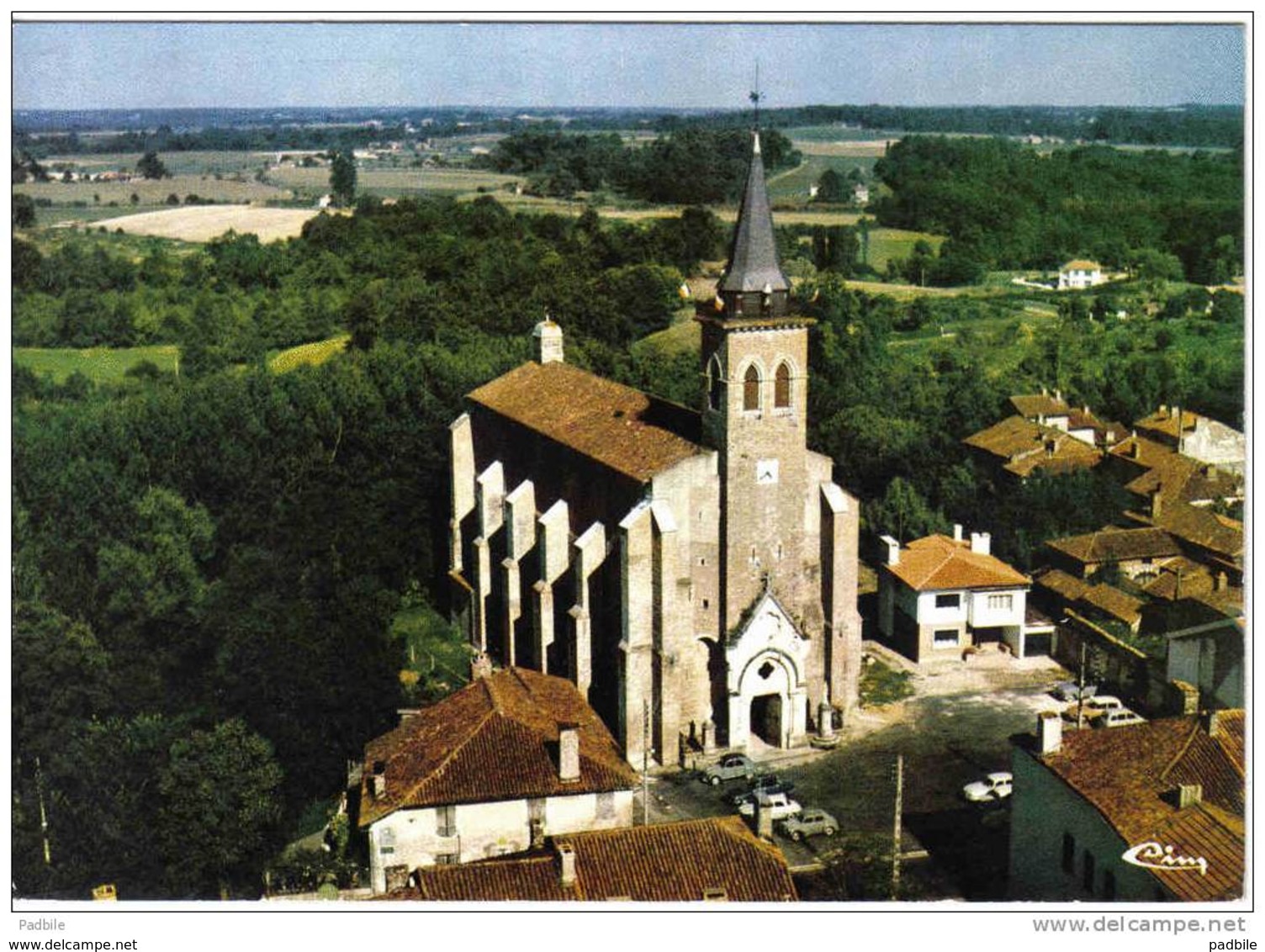 Carte Postale 40. Villeneuve-de-Marsan  Vue D'avion Trés Beau Plan - Villeneuve De Marsan