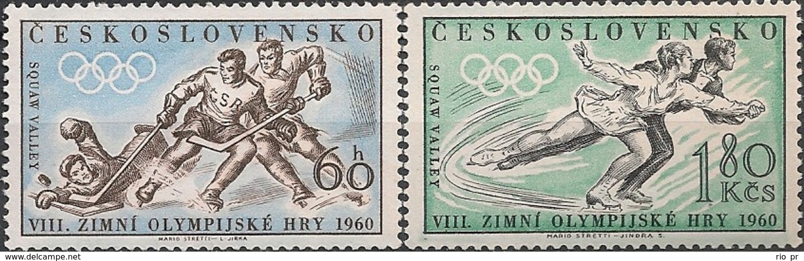 CZECHOSLOVAKIA - COMPLETE SET SQUAW VALLEY'60 WINTER OLYMPIC GAMES 1960 - MNH - Invierno 1960: Squaw Valley