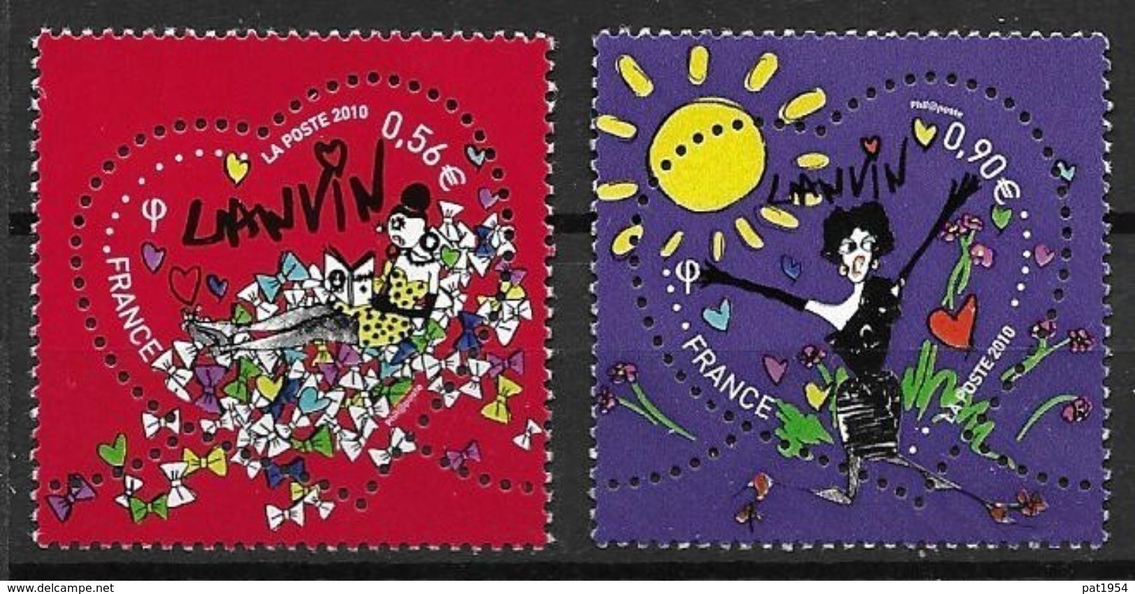 France 2010 N° 4431/4432 Neufs St Valentin Lanvin à La Faciale - Unused Stamps