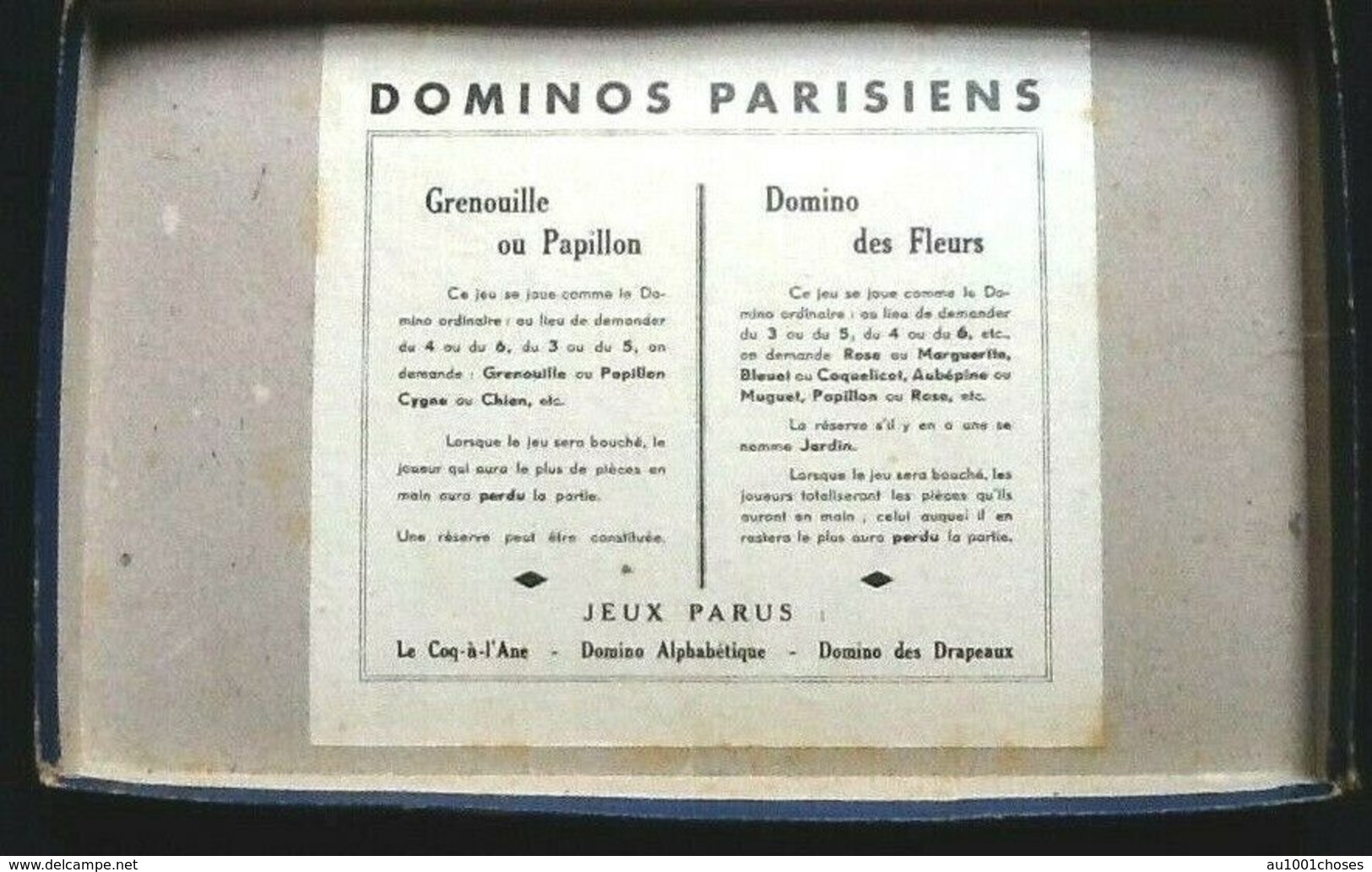 Domino Des Fleurs " Pompadour " Vers 1900' " Dominos Parisiens "    Magasin Au Printemps Paris - Puzzle Games