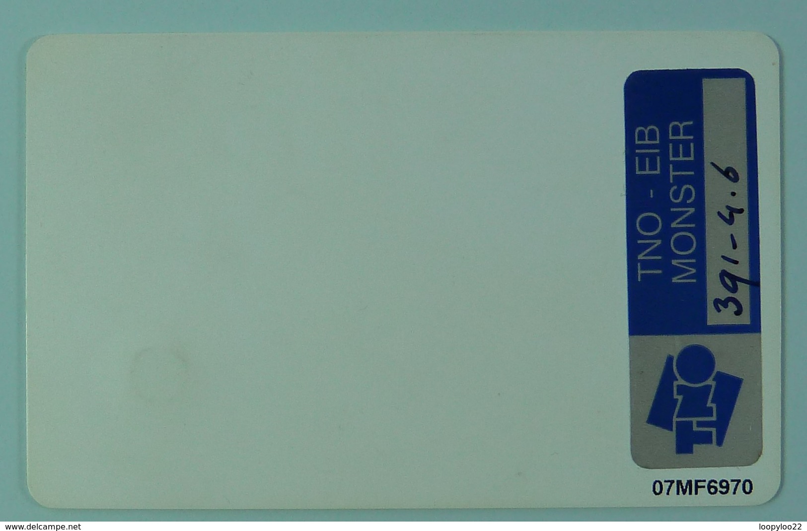 NETHERLANDS - Transport Pass - Demo - TNO - EIB  MONSTER - Rare - Other & Unclassified