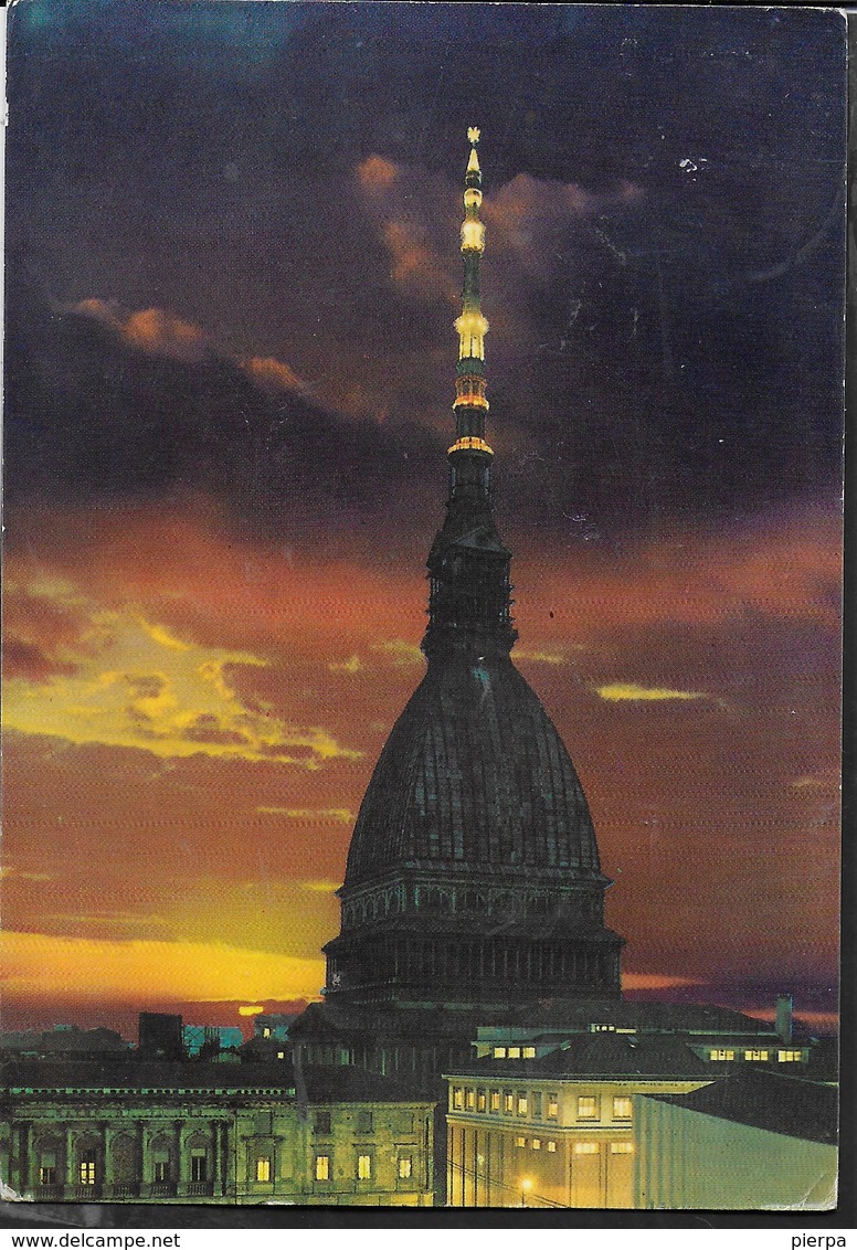 TORINO - MOLE ANTONELLIANA - NOTTURNO - VIAGGIATA 1967 - Mole Antonelliana