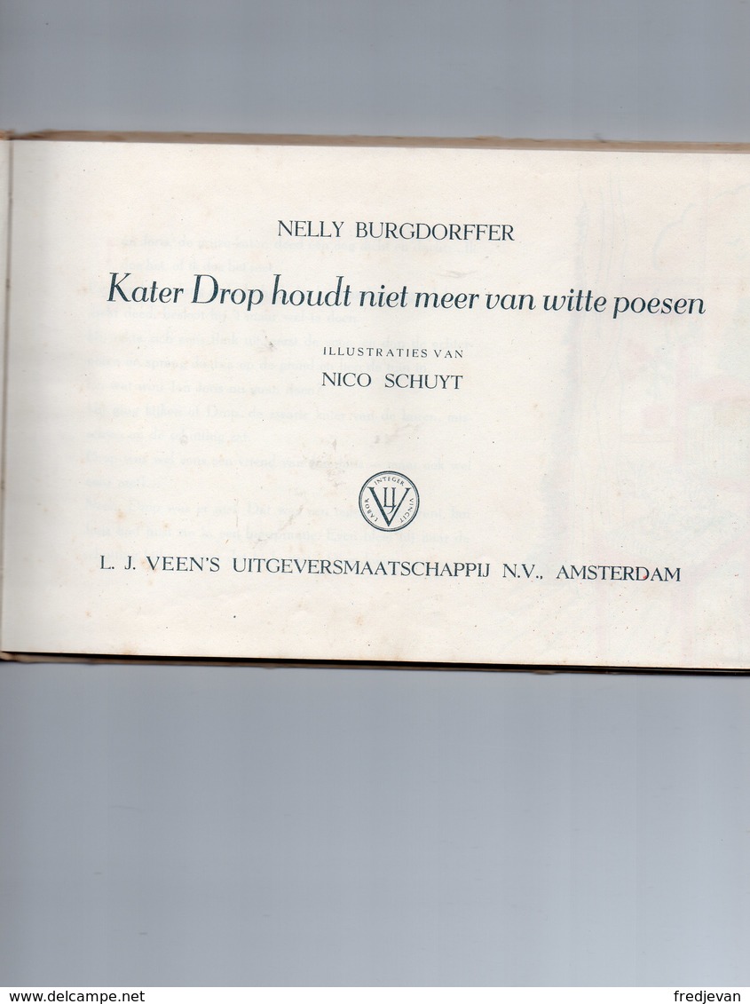 Kater Drop Houdt Niet Meer Van Witte Poesen / Nelly Burgdorffer ; Illustraties Nico Schuyt / Maker Auteur: Burgdorffer - Jeugd