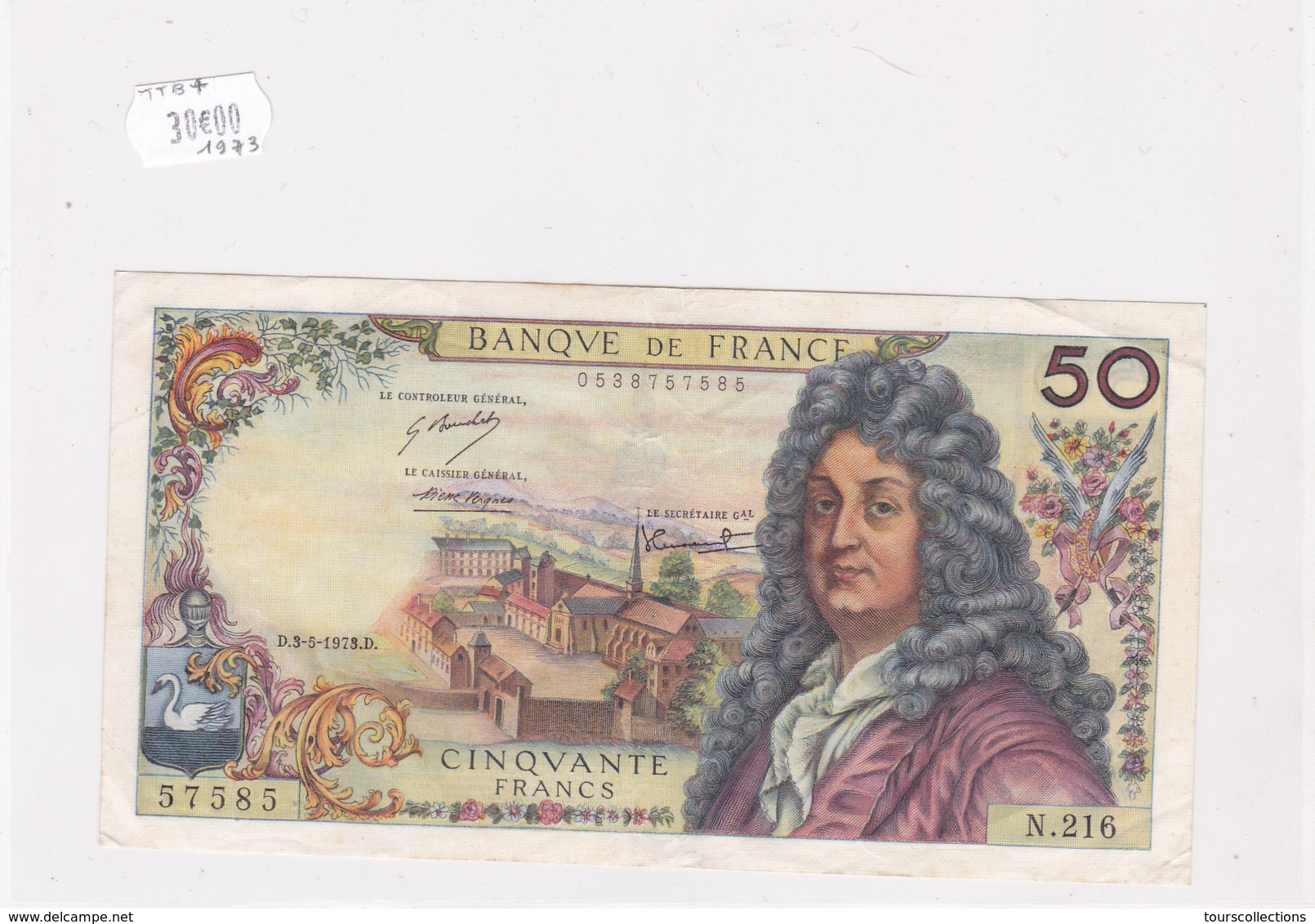 Billet De 50 Francs RACINE Du 3 Mai 1973 - 57585 Alph 216 @ N° Fayette : 64.23 - 50 F 1962-1976 ''Racine''