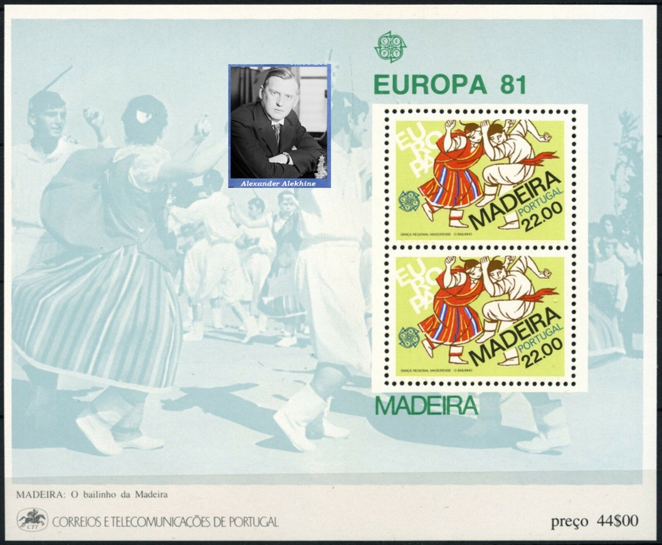 PORTUGAL MADEIRA - WORLD CHESS CHAMPIONS  -1 Sheet MNH - Echecs