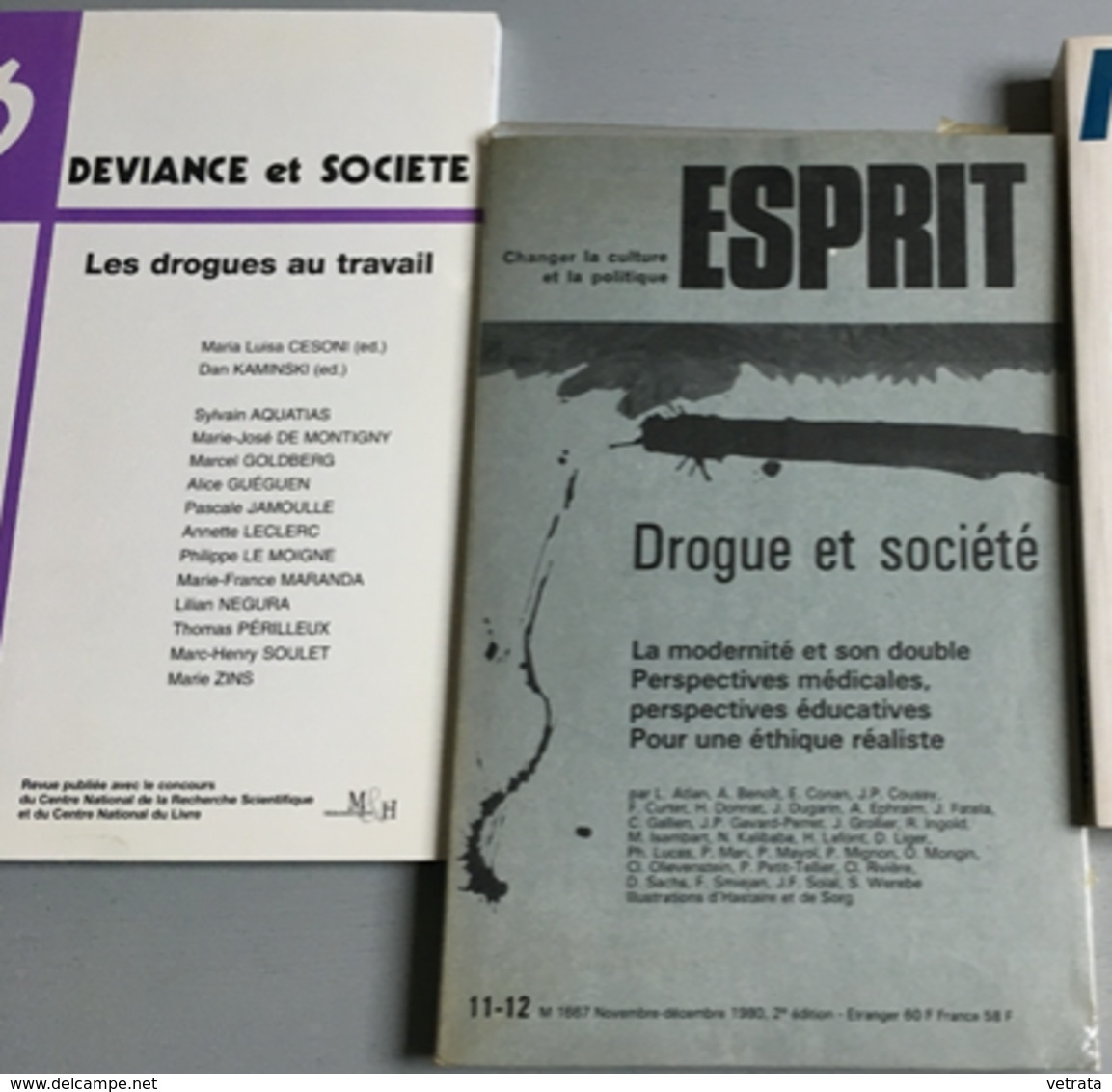 Toxicomanie/Drogues : 2 Revues & 1 Brochure :  - Déviance & Société (N°3/2003 : Les Drogues Au Travail) - Esprit  (N°11/ - Medicina & Salute