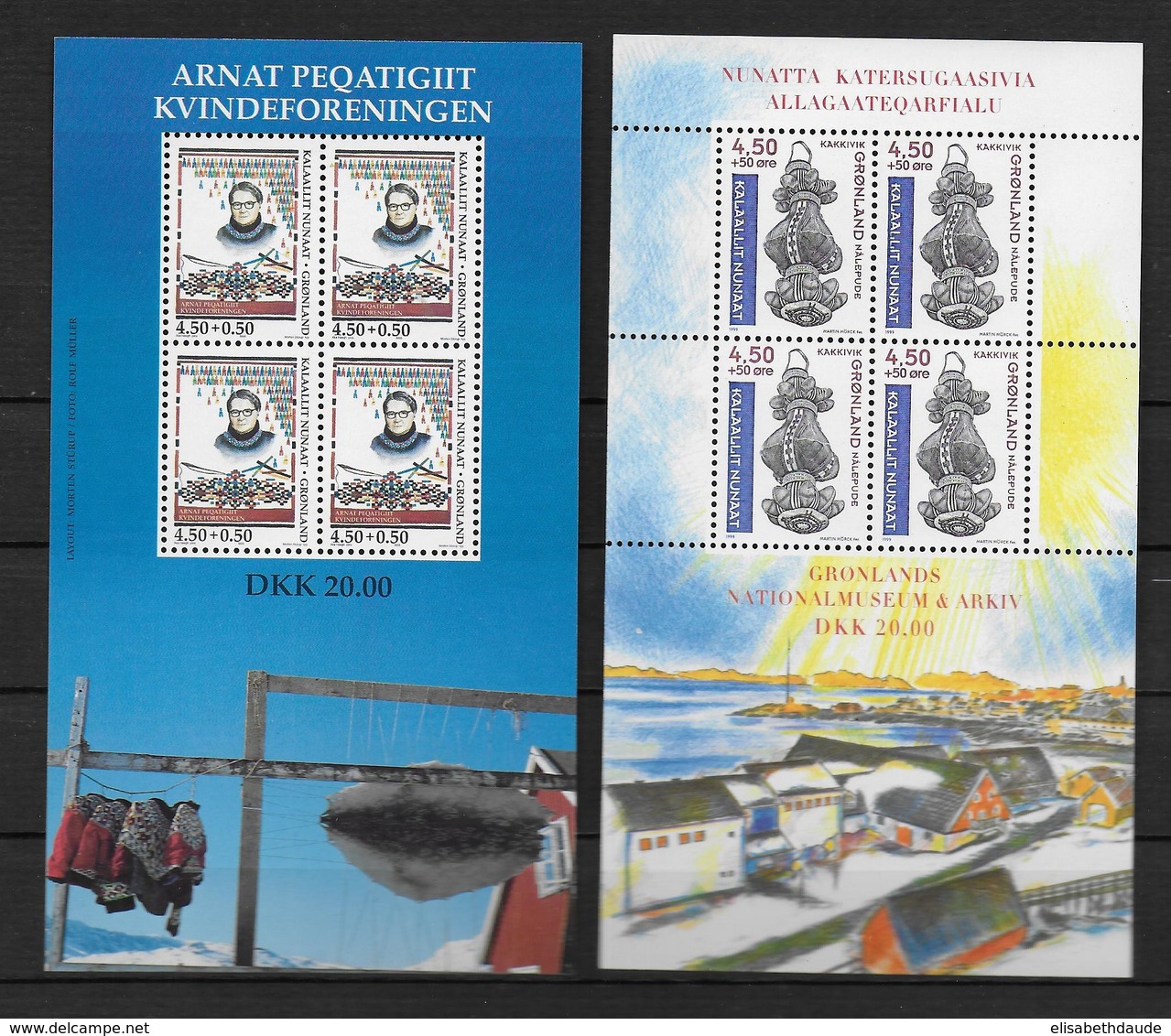 GROENLAND - BLOCS YVERT N° 15+16 ** MNH - COTE = 27 EUR - - Blokken