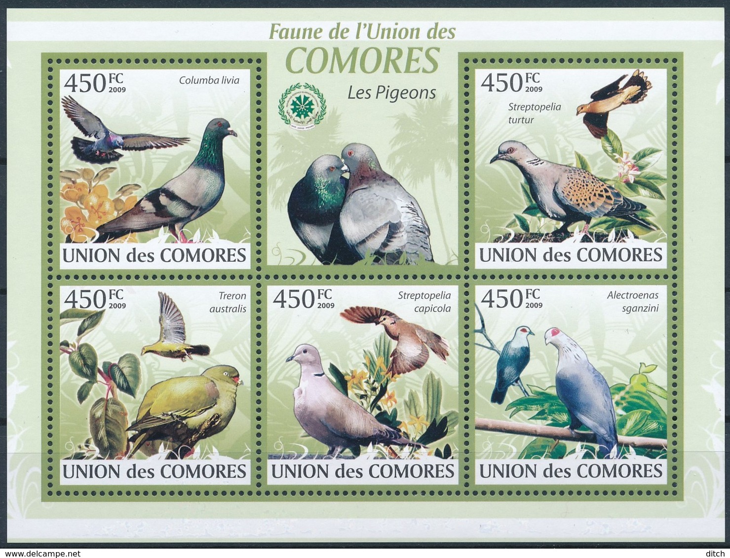 D - [39069]TB//**/Mnh-Comores 2009 - BL1681/1685, Faune, Les Colombidés, Les Oiseaux, Pigeons & Columbiformes. - Other & Unclassified