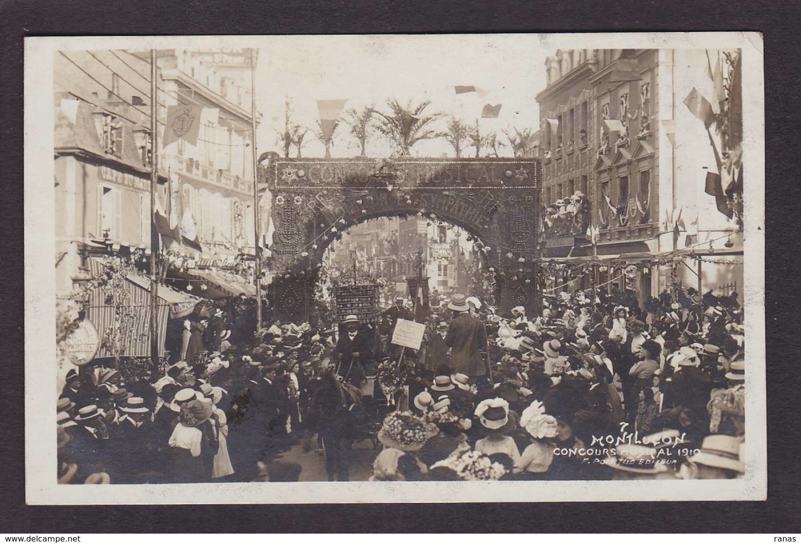 CPA Allier 03 Montlucon Carte Photo RPPC Circulé Concours Musical 1910 - Montlucon