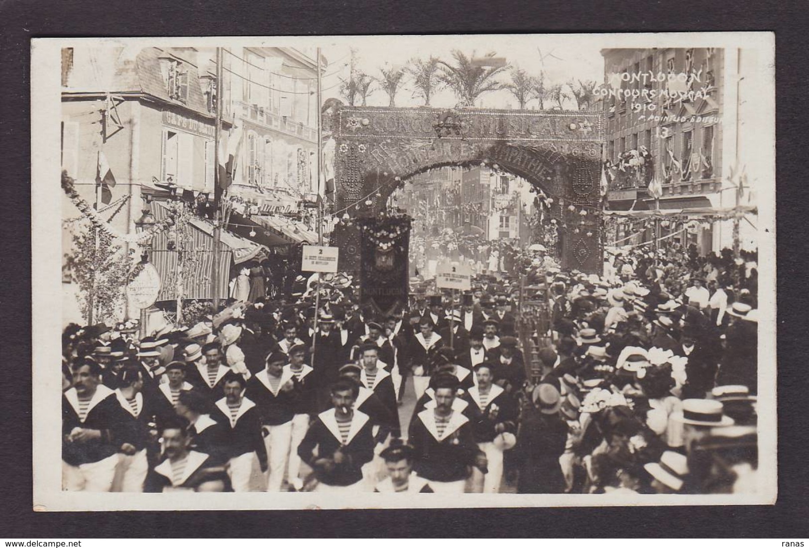 CPA Allier 03 Montlucon Carte Photo RPPC Circulé Concours Musical 1910 - Montlucon