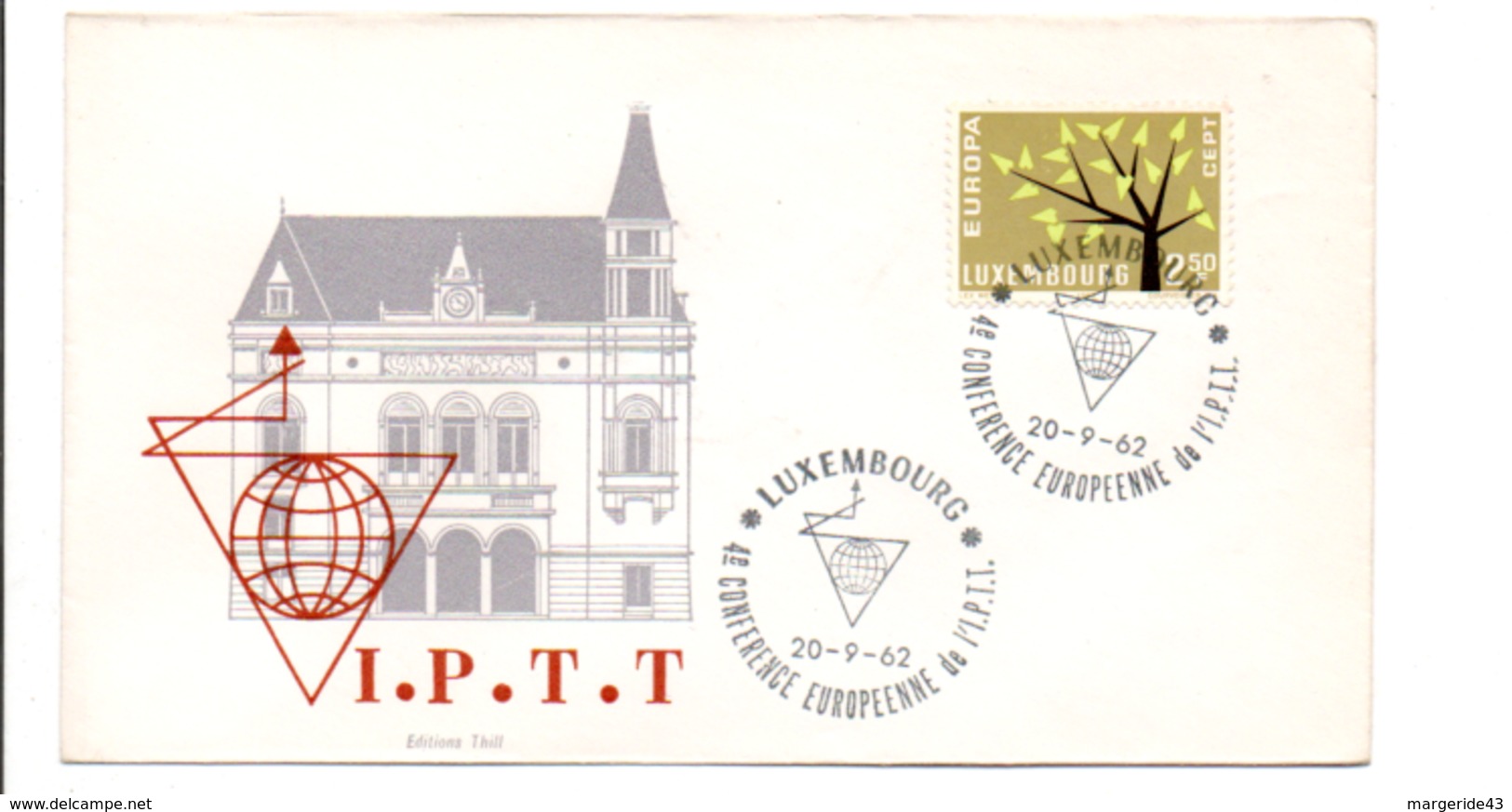 LUXEMBOURG OBLITERATION CONFERENCE EUROPEENNE I P T T 1962 - Maschinenstempel (EMA)
