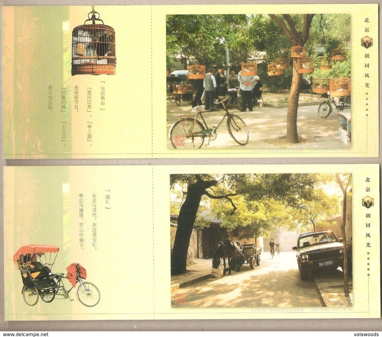 Cina - Serie Completa Di 10 Cartoline Postali Nuove In Astuccio Contenitore: Squarci Dei Vicoli Di Pechino - 2007 - Postales