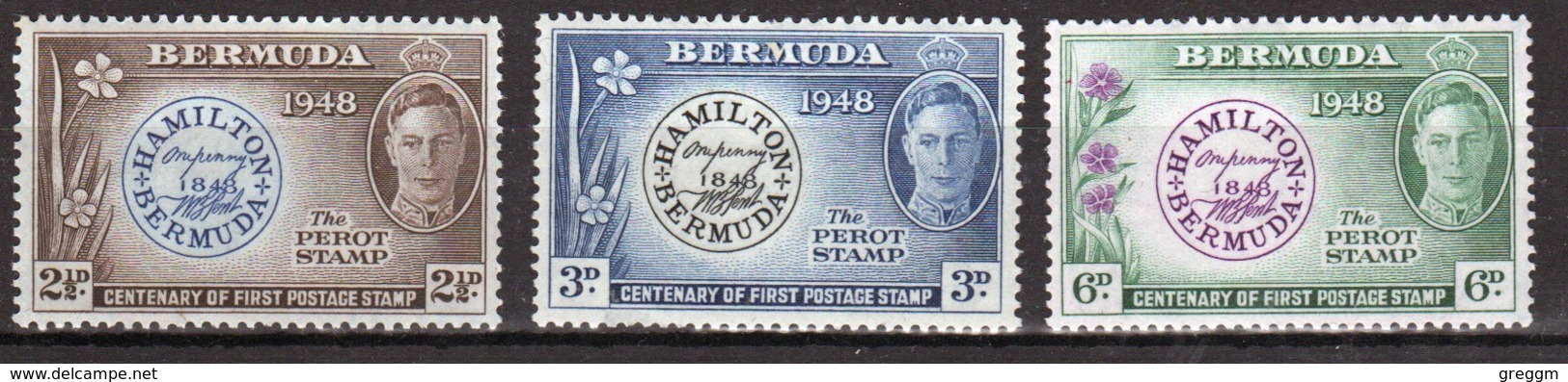 Bermuda 1949 George VI Set Of Stamps To Celebrate The Centenary Of The First Postage Stamp. - Bermuda