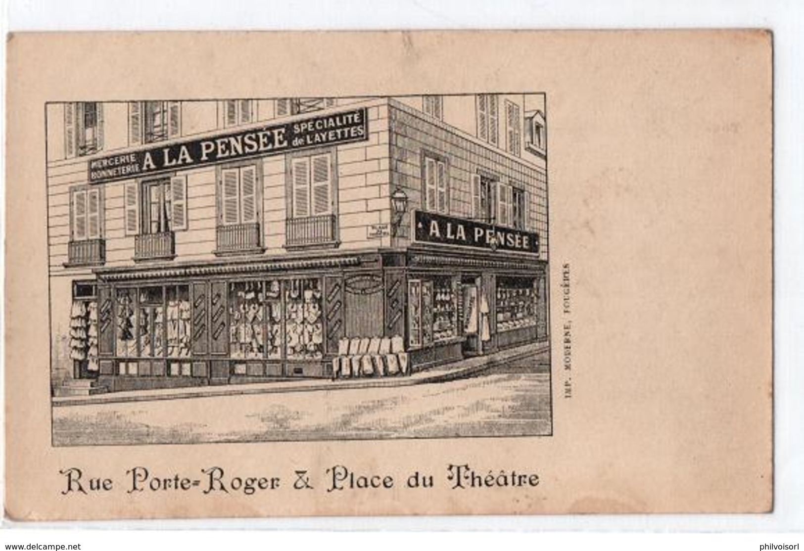 FOUGERES MAGASIN A LA PENSEE MERCERIE LAYETTE - Fougeres