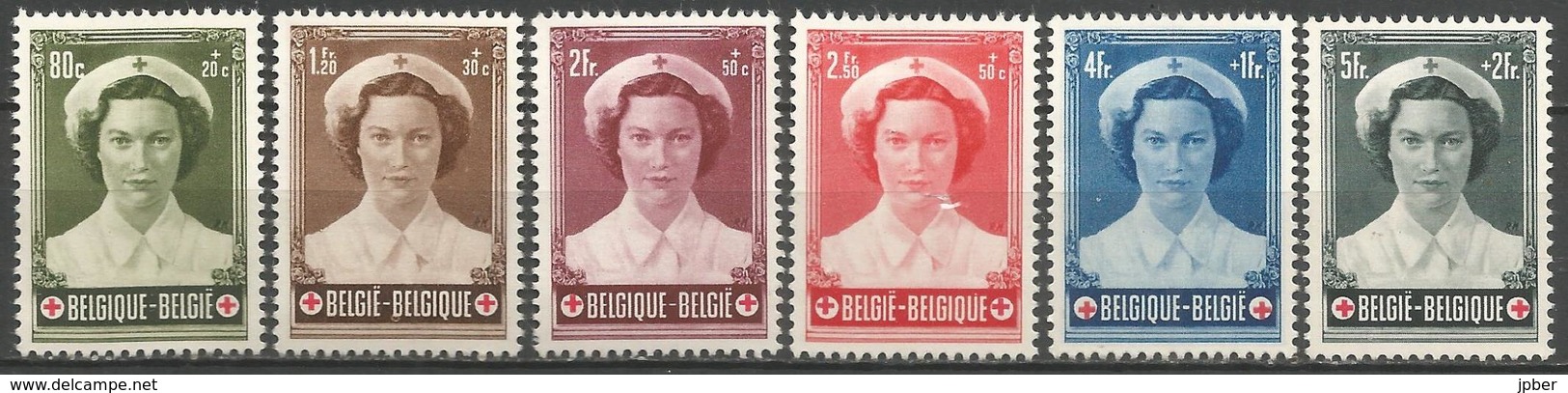 (E058) BELGIQUE - N°912à917 * - Croix-Rouge - Princesse Joséphine -Charlotte - Neufs