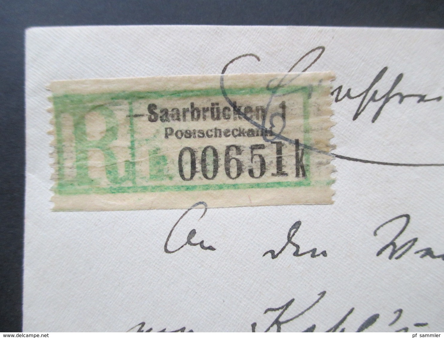 Saarbrücken 1926 Landschaftsbilder MiF Einschreiben Grüner Dünner R-Zettel Saarbrücken 1 Postscheckamt Nach Berlin - Storia Postale