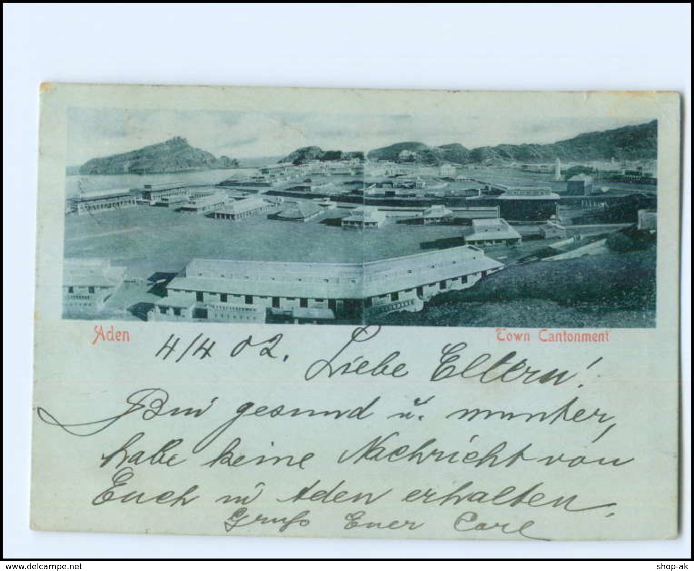 U5250/ Aden Jemen  Town Cantonment AK 1902 - Sonstige & Ohne Zuordnung