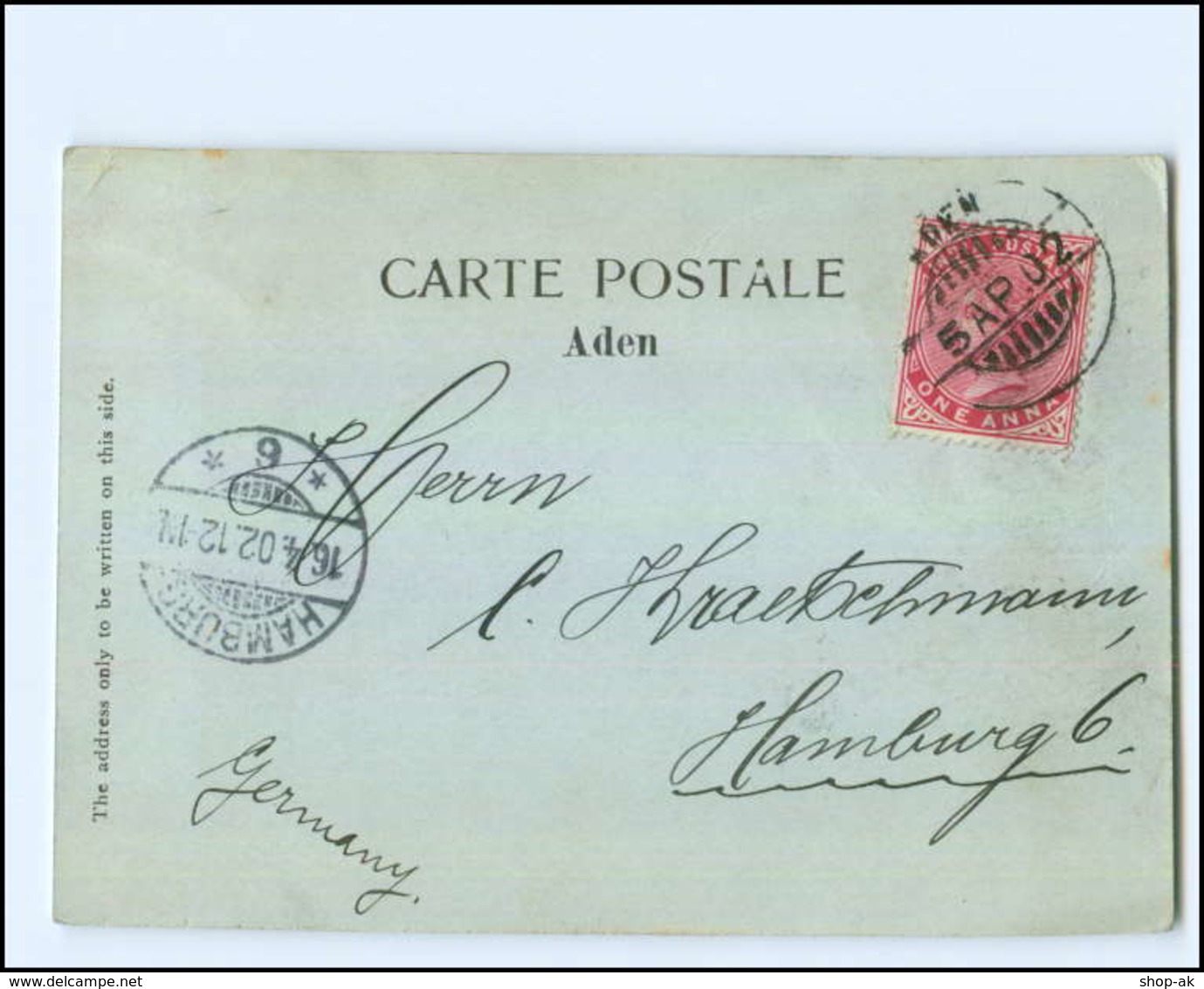 U5250/ Aden Jemen  Town Cantonment AK 1902 - Sonstige & Ohne Zuordnung