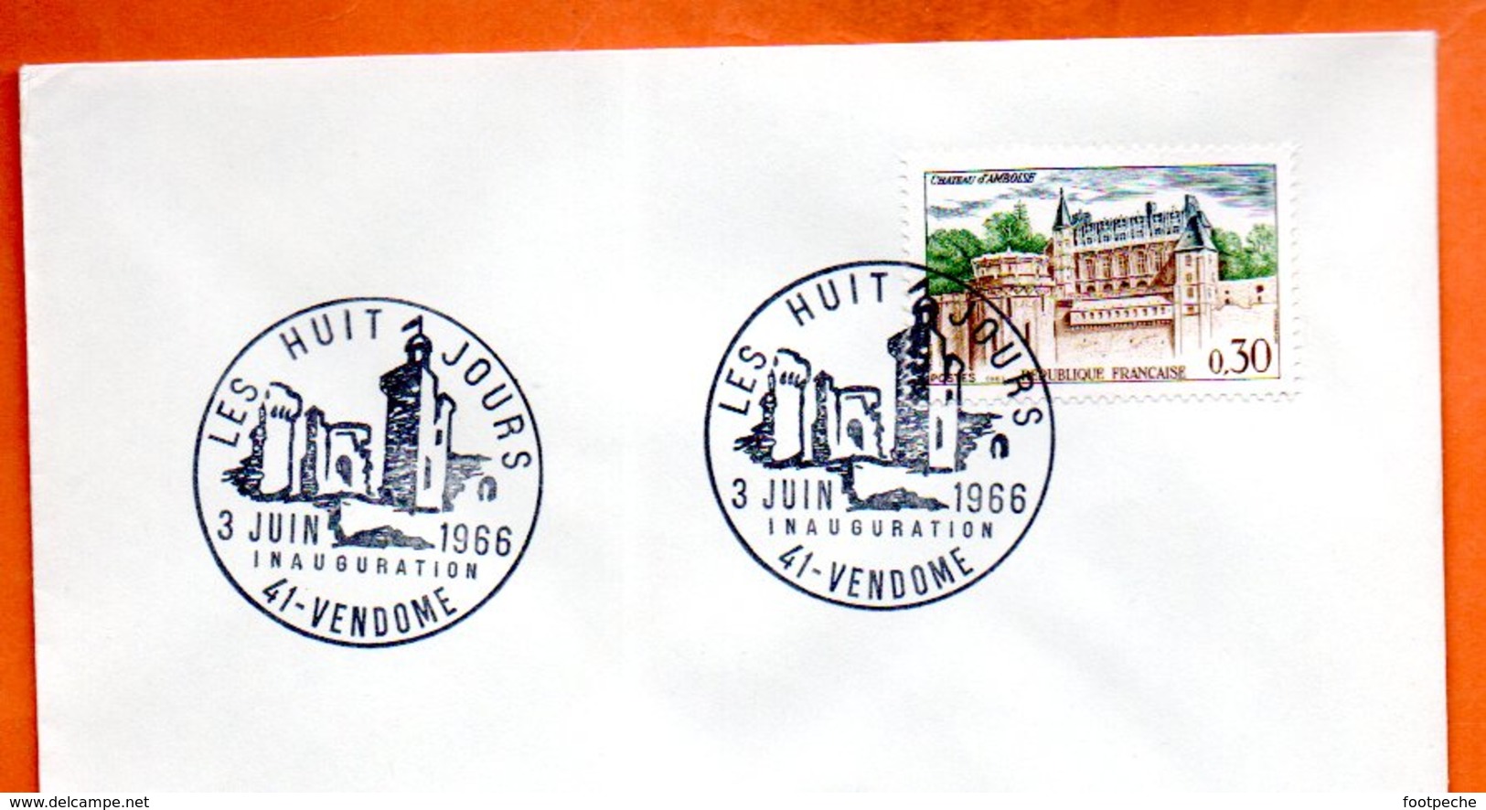 41 VENDOME   LES HUIT JOURS     1966  Lettre Entière N° AB 648 - Gedenkstempels