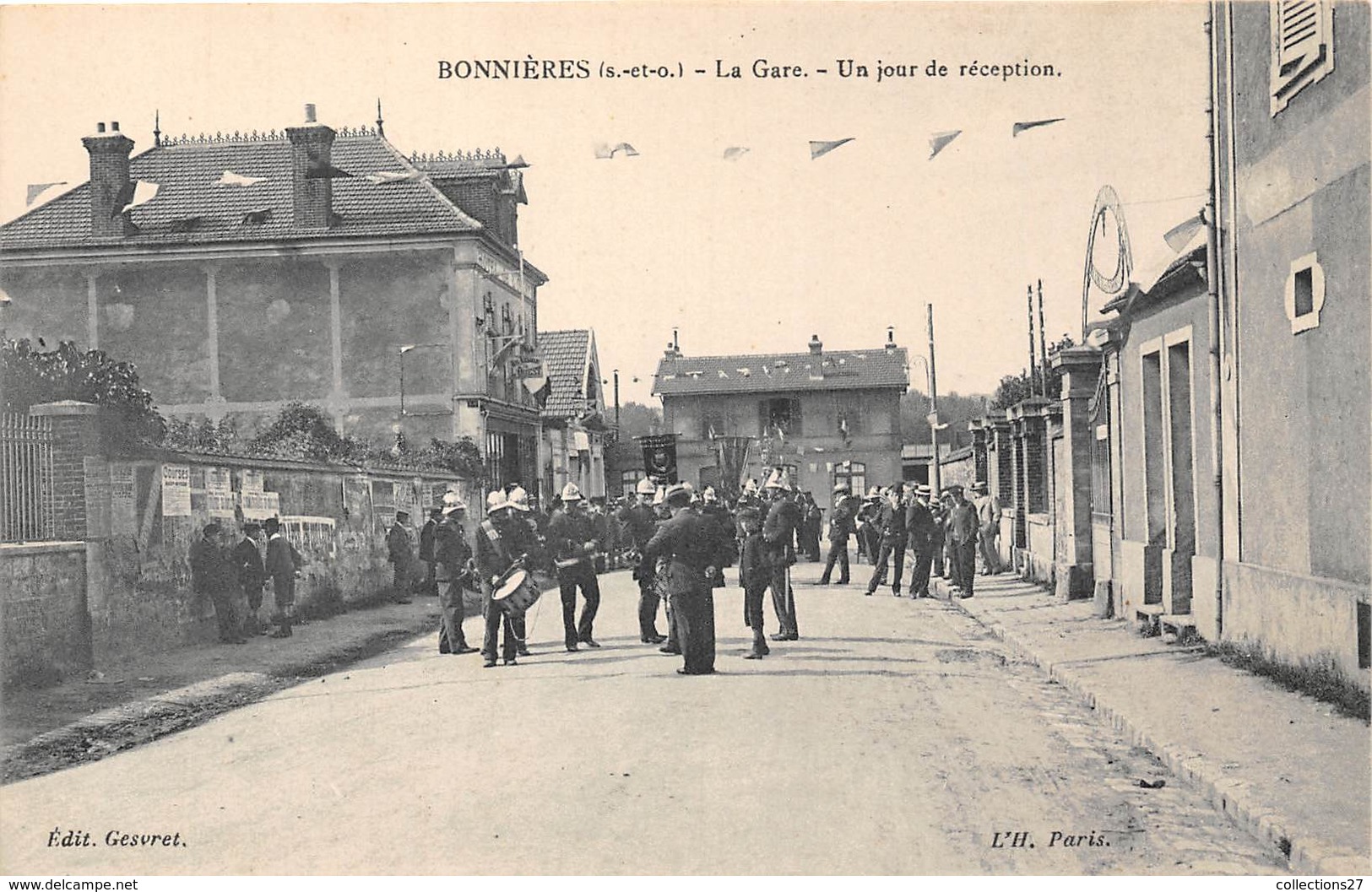 78-BONNIERES-SUR-SEINE-LA GARE UN JOUR DE RECEPTION - Bonnieres Sur Seine