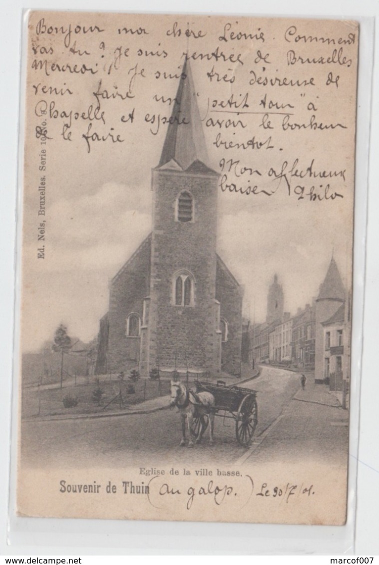 THUIN -  EGLISE DE LA VILLE BASSE - 1901 - Thuin