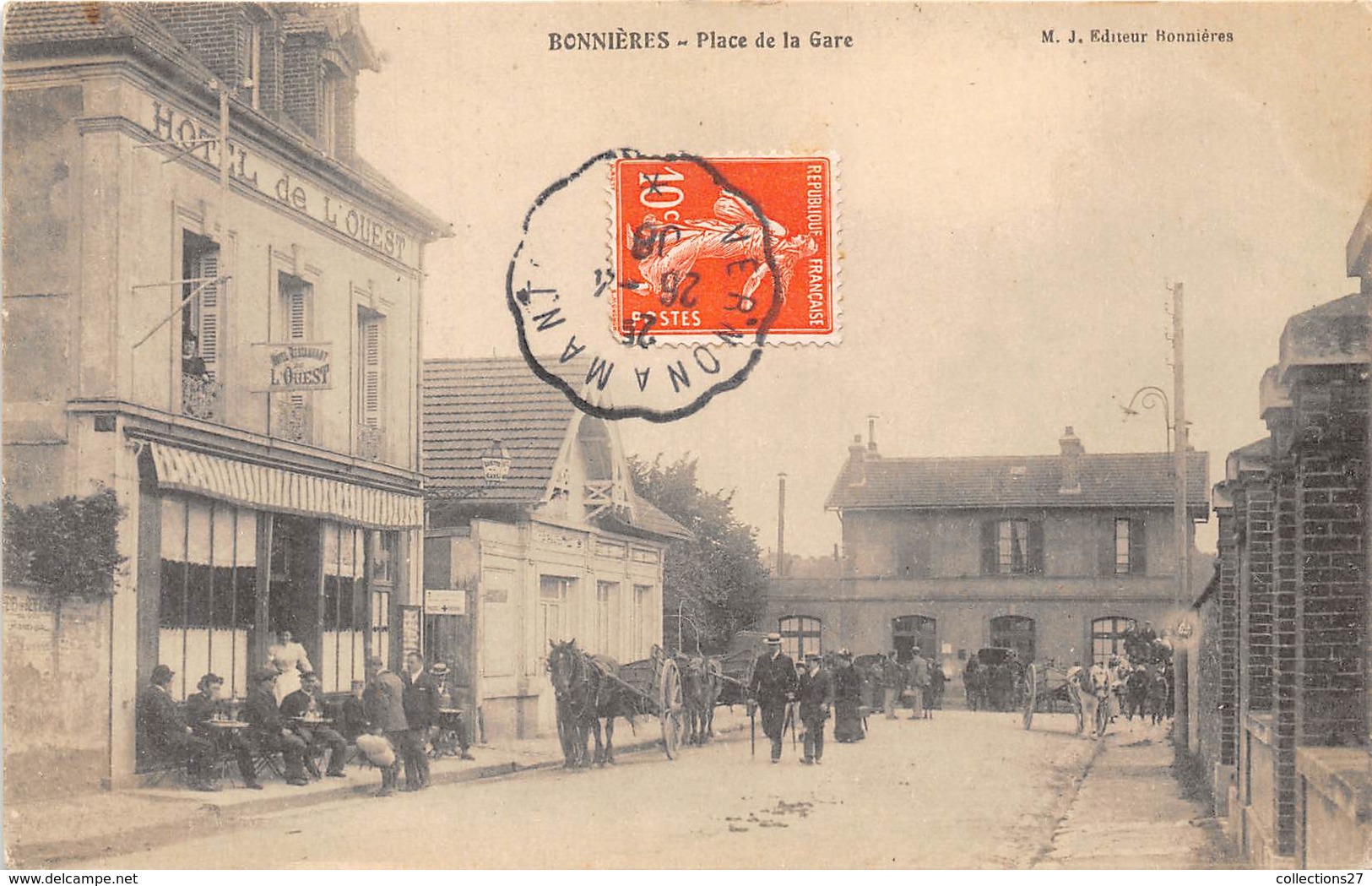 78-BONNIERES-SUR-SEINE-PLACE DE LA GARE - Bonnieres Sur Seine