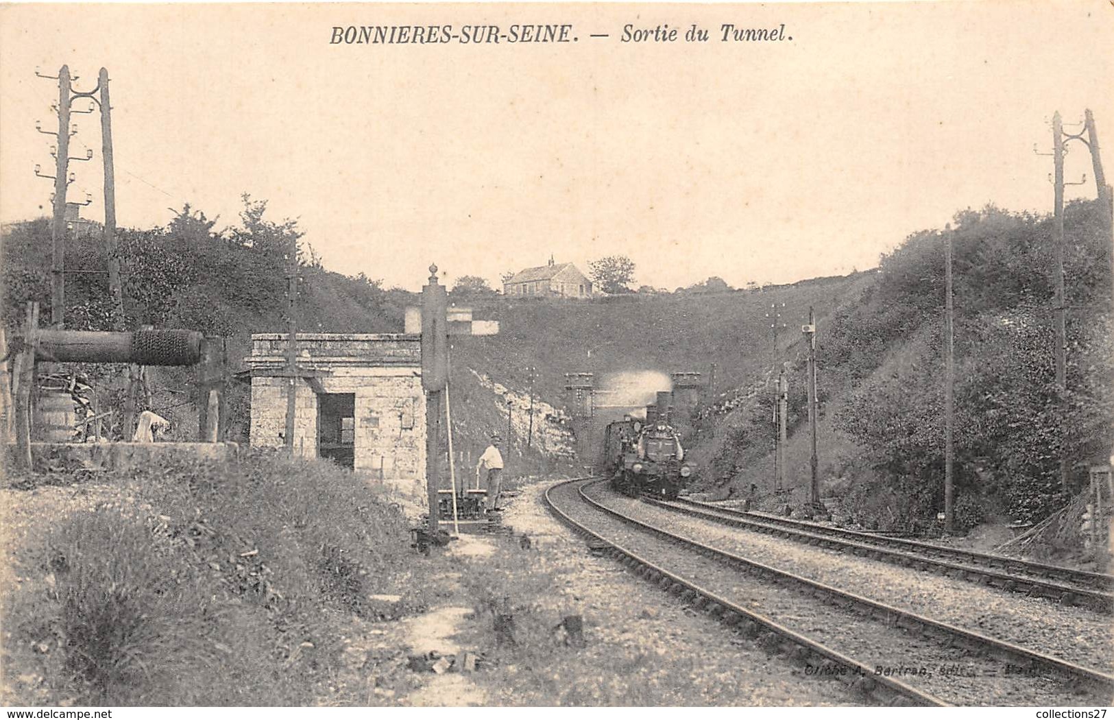 78-BONNIERES-SUR-SEINE-SORTIE DU TUNNEL - Bonnieres Sur Seine