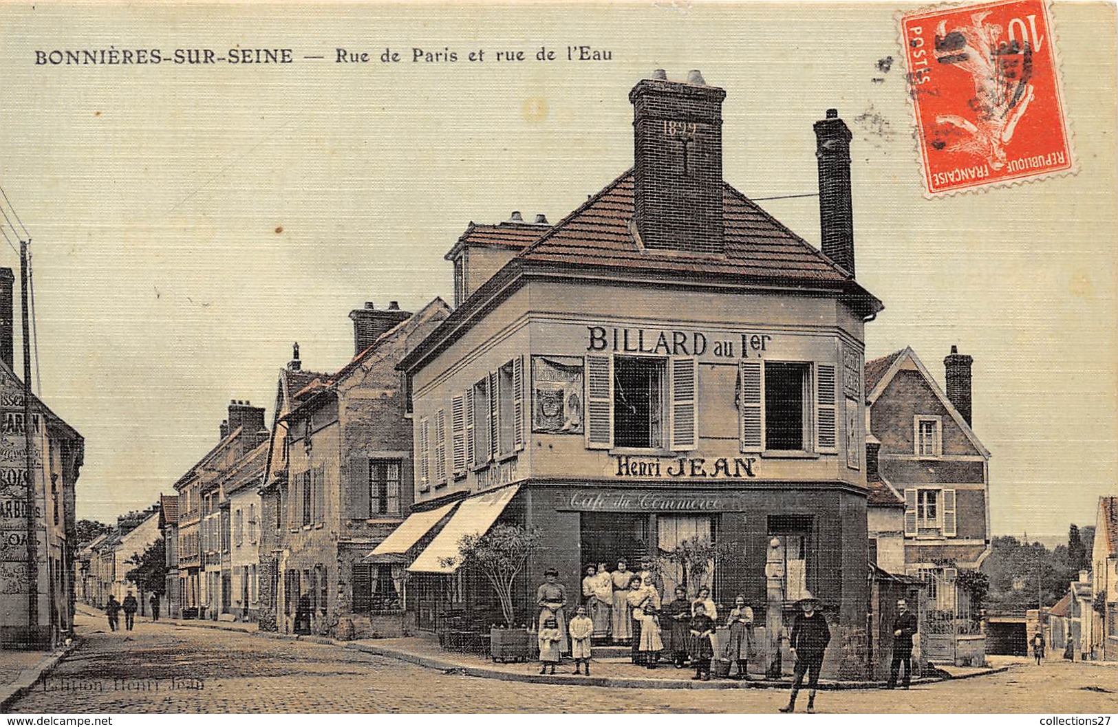 78-BONNIERES-SUR-SEINE-RUE DE PARIS ET RUE DE L'EAU - Bonnieres Sur Seine