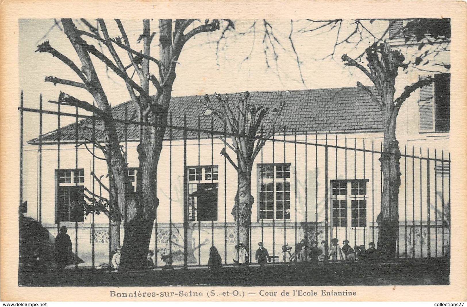 78-BONNIERES-SUR-SEINE- COUR DE L'ECOLE ENFANTINE - Bonnieres Sur Seine