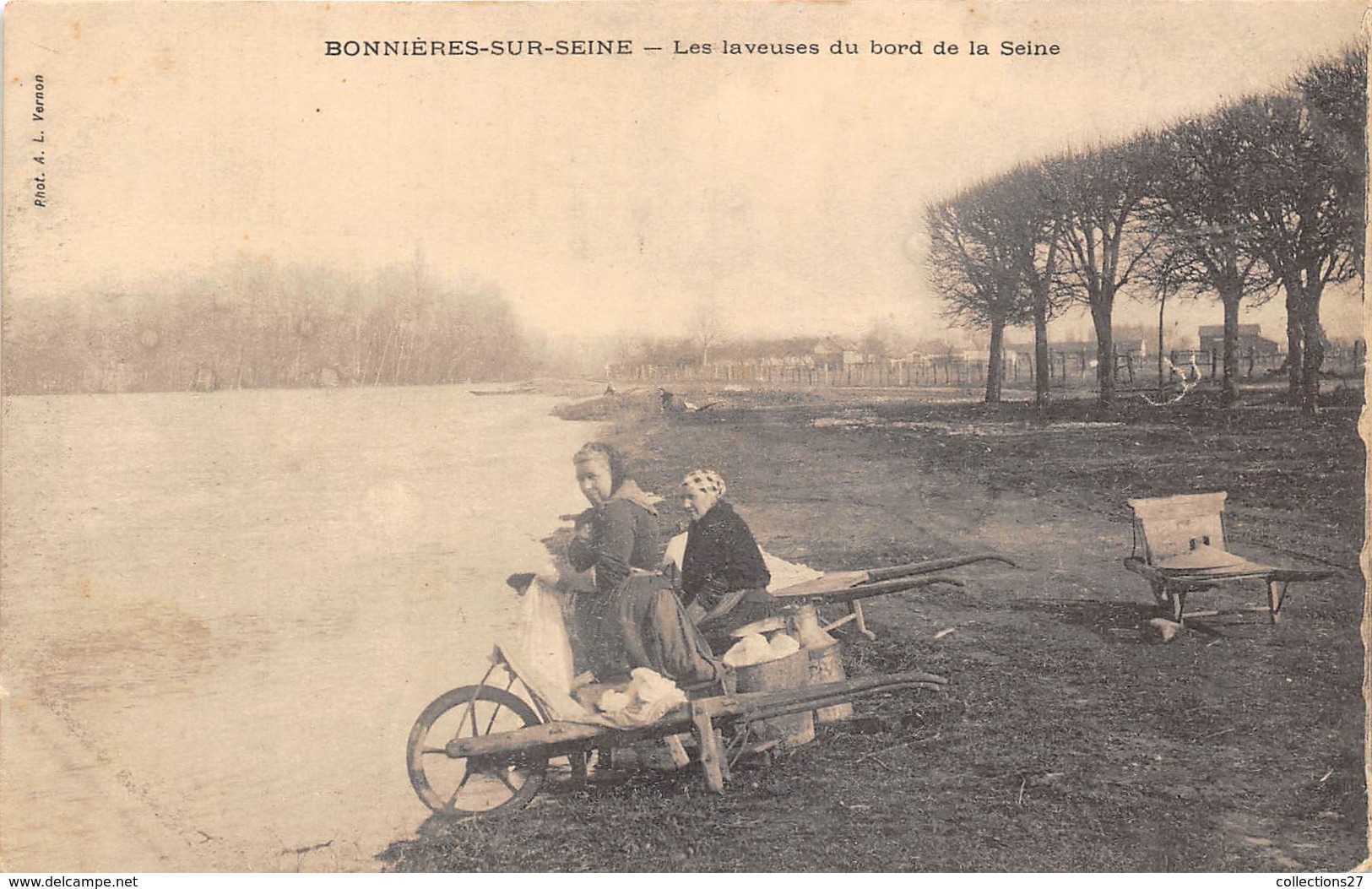 78-BONNIERES-SUR-SEINE-LES LAVEUSES DU BORD DE LA SEINE - Bonnieres Sur Seine