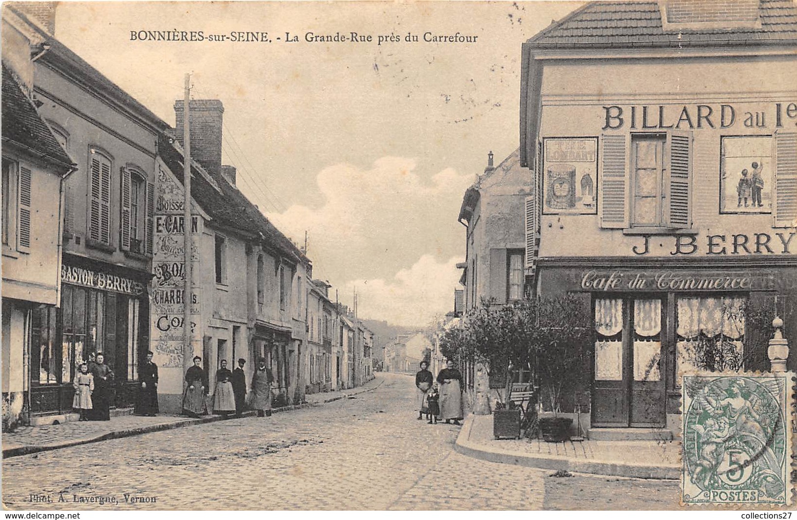 78-BONNIERES-SUR-SEINE - LA GRANDE RUE PRES DU CARREFOUR - Bonnieres Sur Seine