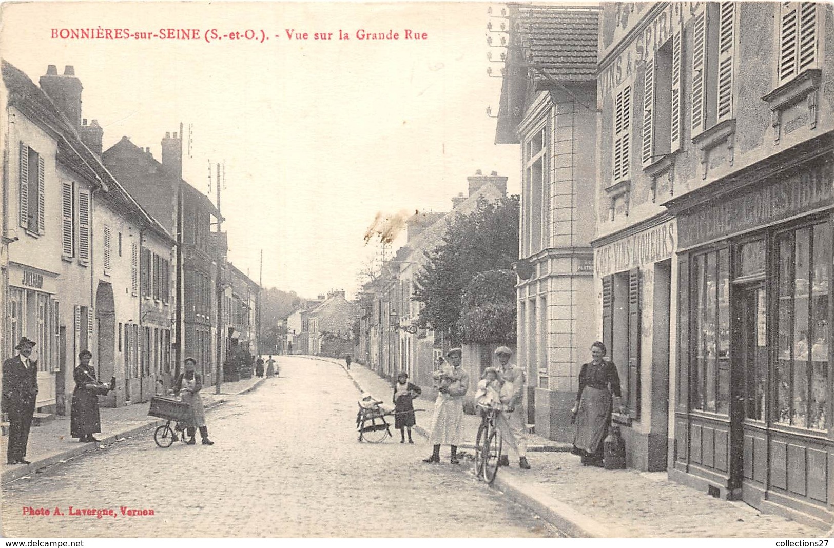 78-BONNIERES-SUR-SEINE - VUE SUR LA GRANDE RUE - Bonnieres Sur Seine