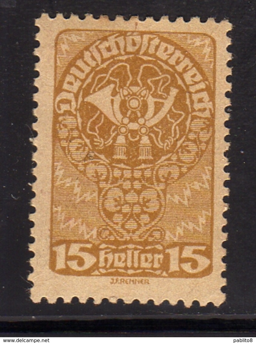 AUSTRIA ÖSTERREICH 1919 1920 POST HORN 15h MLH - Nuovi