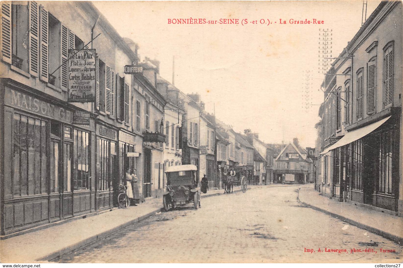 78-BONNIERES-SUR-SEINE -LA GRANDE RUE - Bonnieres Sur Seine