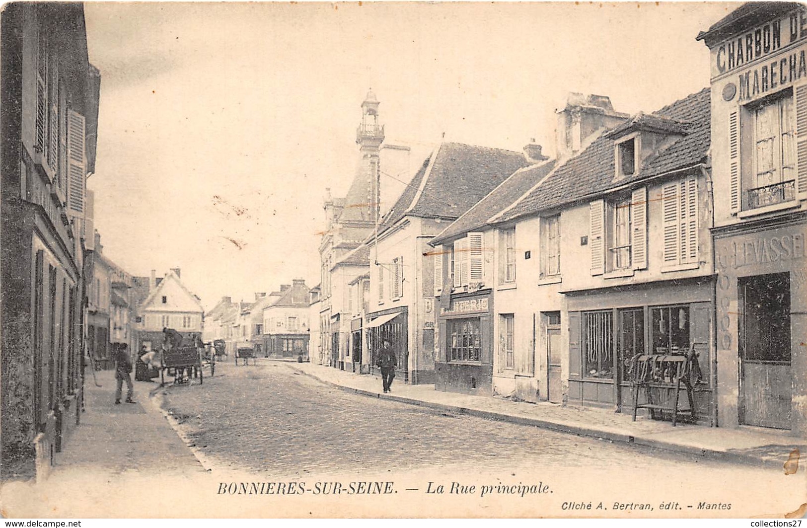 78-BONNIERES-SUR-SEINE - LA RUE PRINCIPALE - Bonnieres Sur Seine