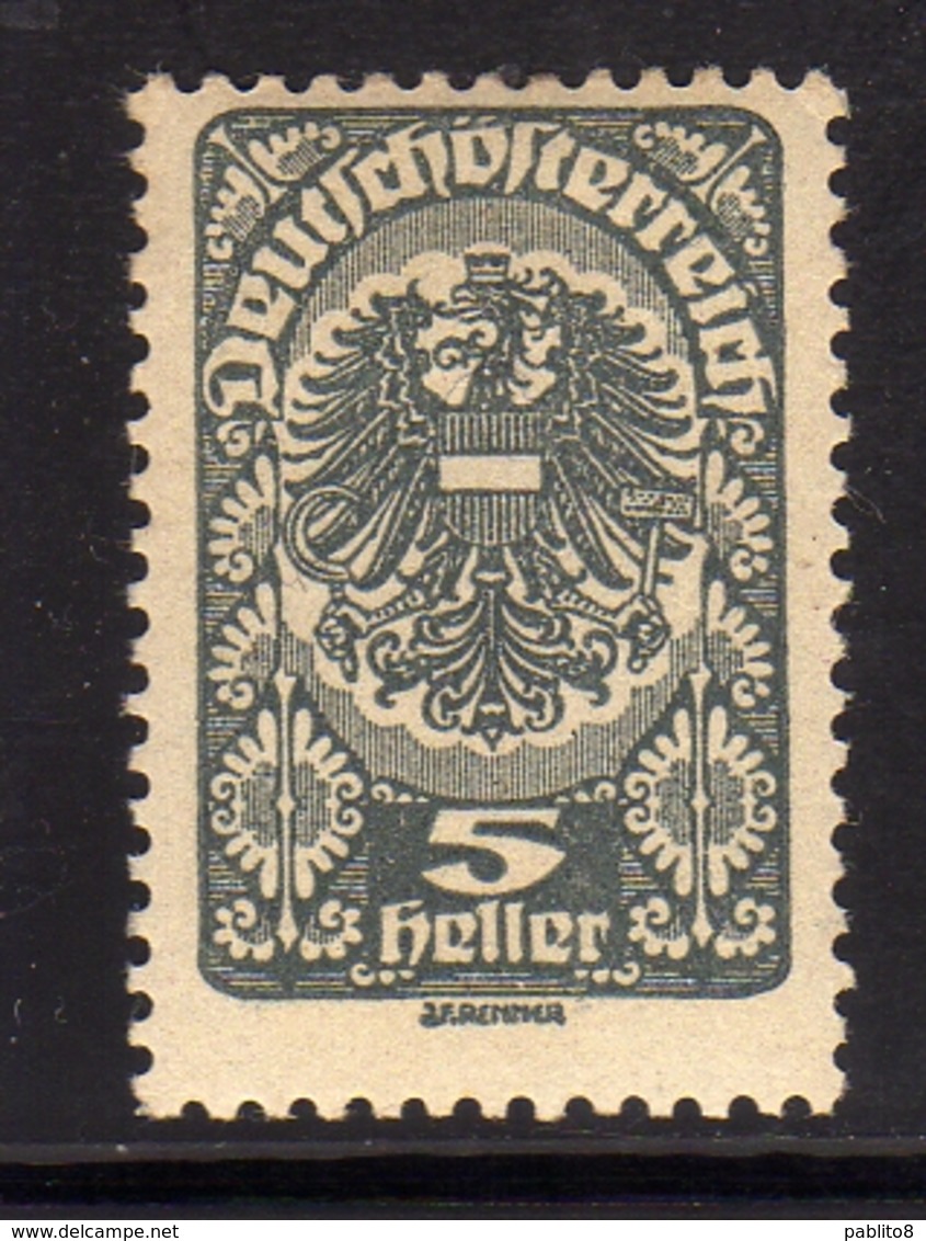 AUSTRIA ÖSTERREICH 1919 1920 COAT OF ARMS STEMMA ARMOIRIES 5h MH - Nuovi